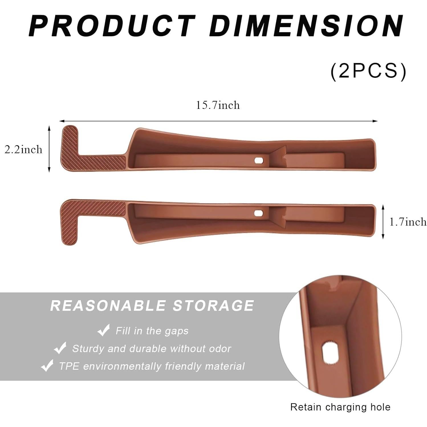 Organizador de Relleno Espacio Asientos Coche SHMZK 2PCS Marrón