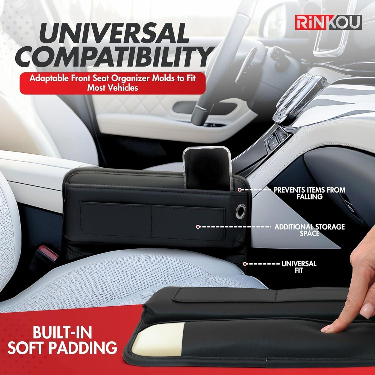 Organizador de Relleno para Espacio entre Asientos Rinkou - Cuero PU