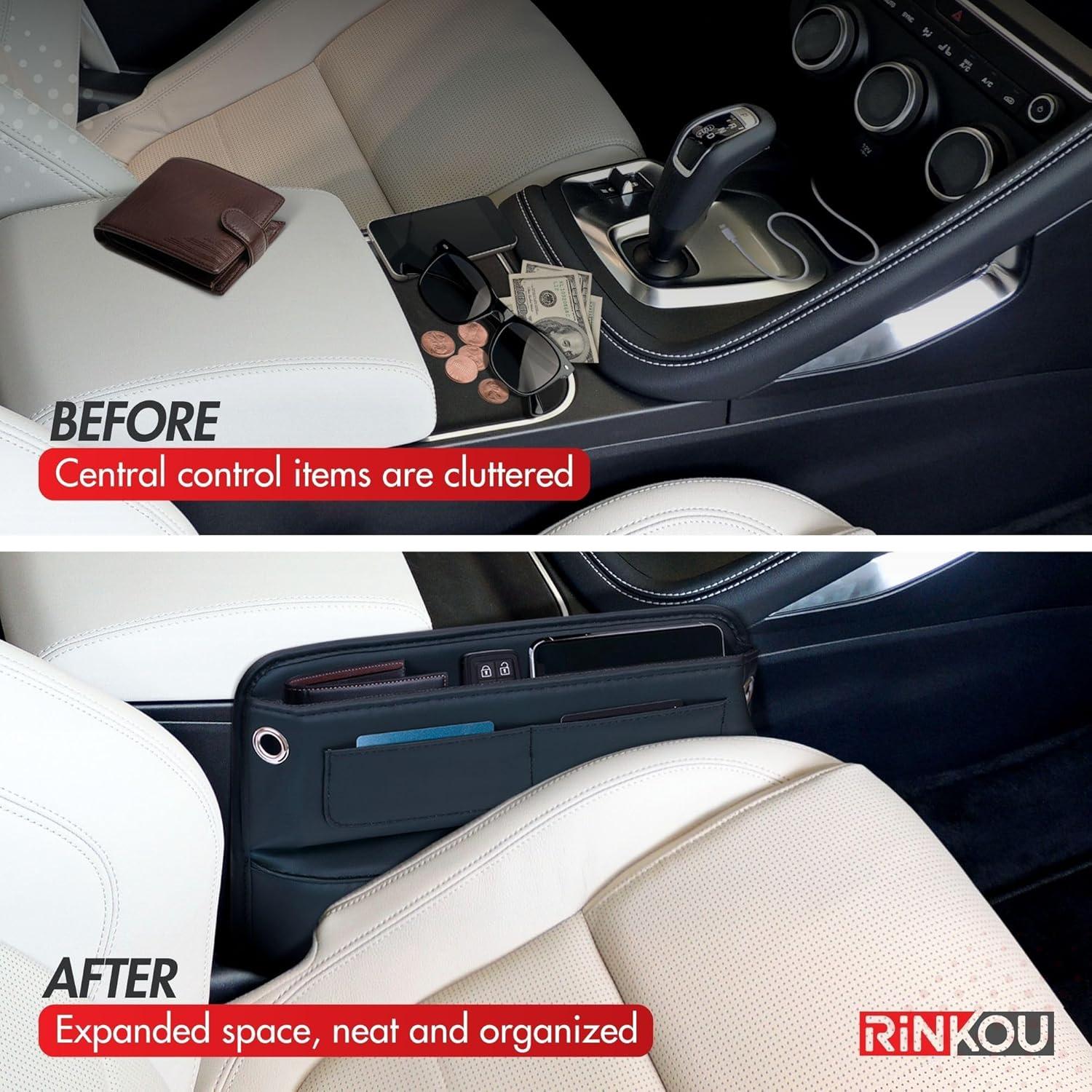 Organizador de Relleno para Espacio entre Asientos Rinkou - Cuero PU