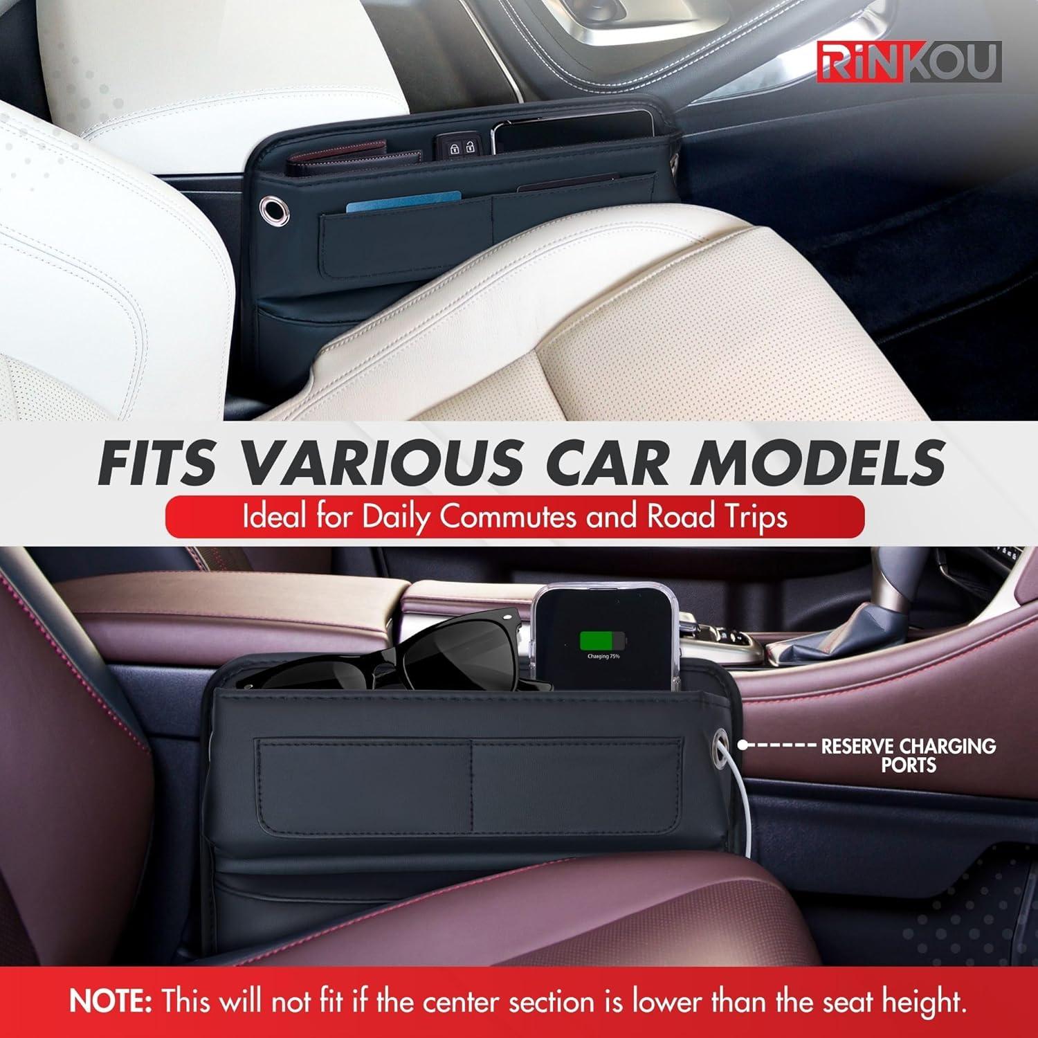 Organizador de Relleno para Espacio entre Asientos Rinkou - Cuero PU