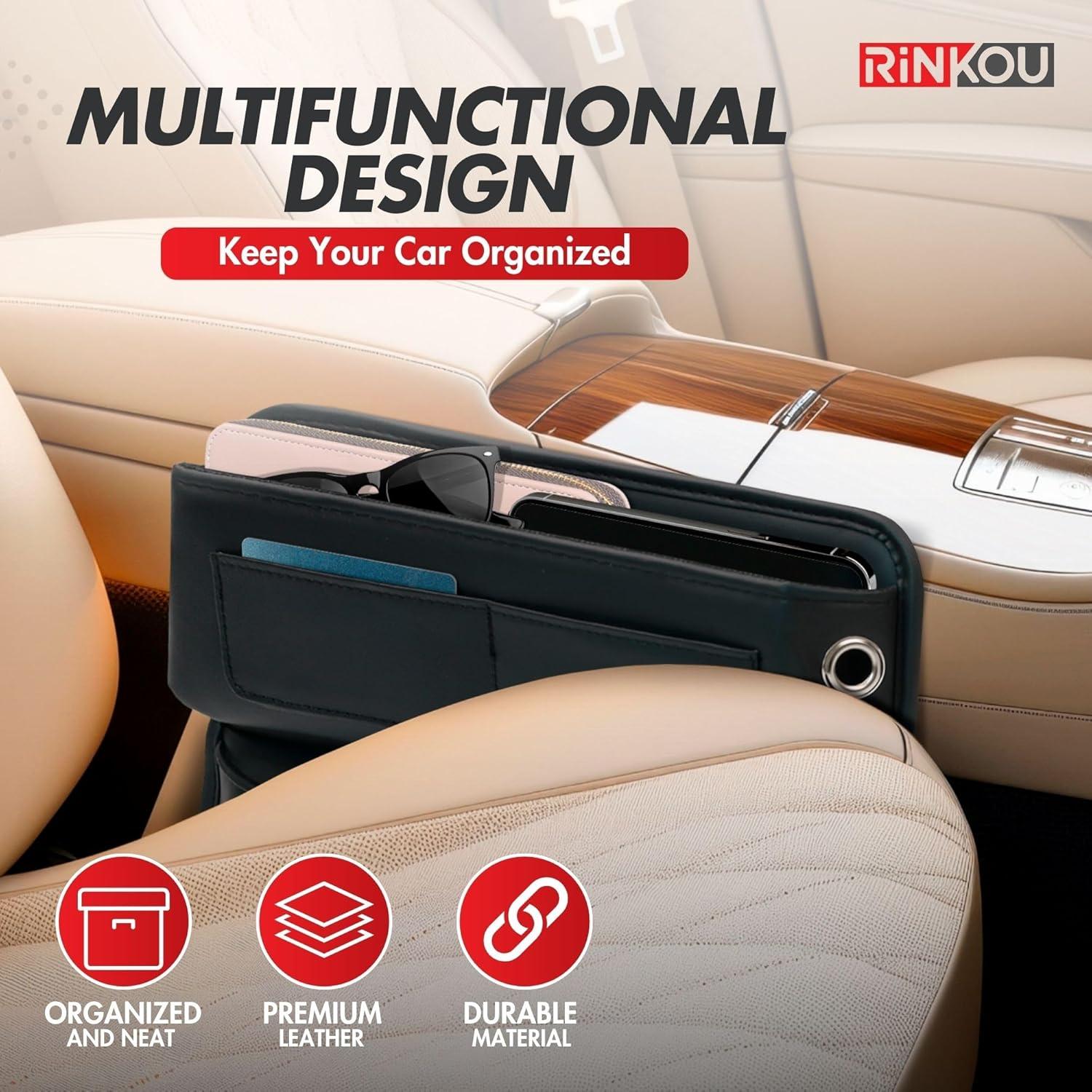 Organizador de Relleno para Espacio entre Asientos Rinkou - Cuero PU