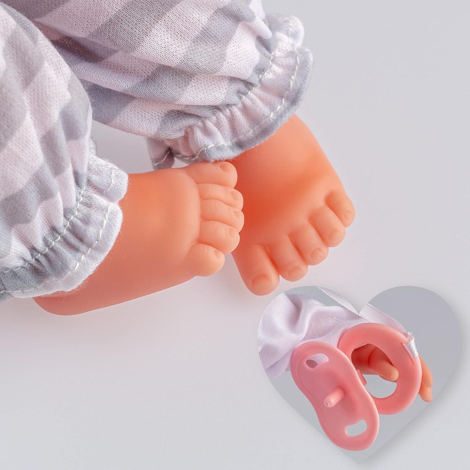 Muñeca de bebé blanda 38 cm con ojos que abren y cierran | JC Toys