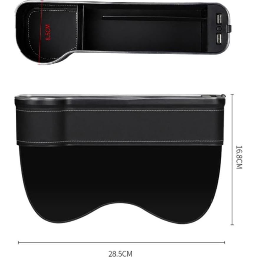 Organizador Tumecos para Espacio entre Asientos de Coche con Luz y Carga USB