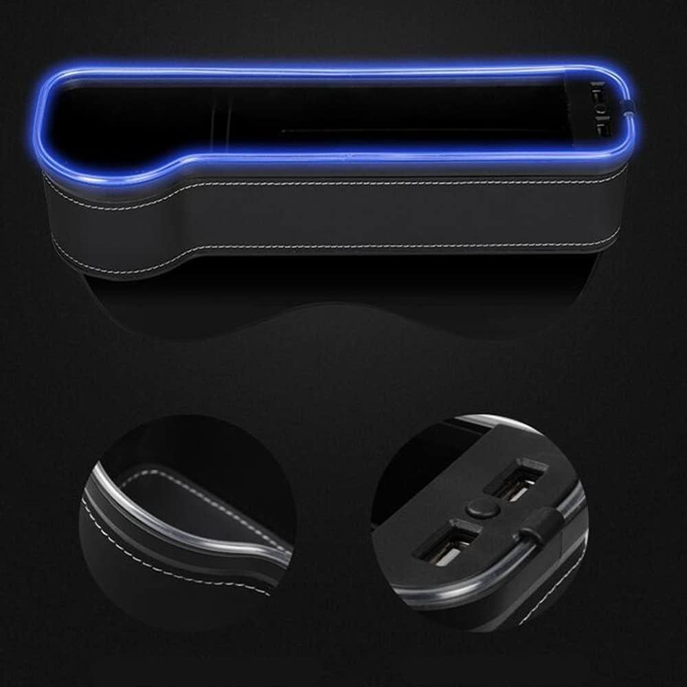 Organizador Tumecos para Espacio entre Asientos de Coche con Luz y Carga USB