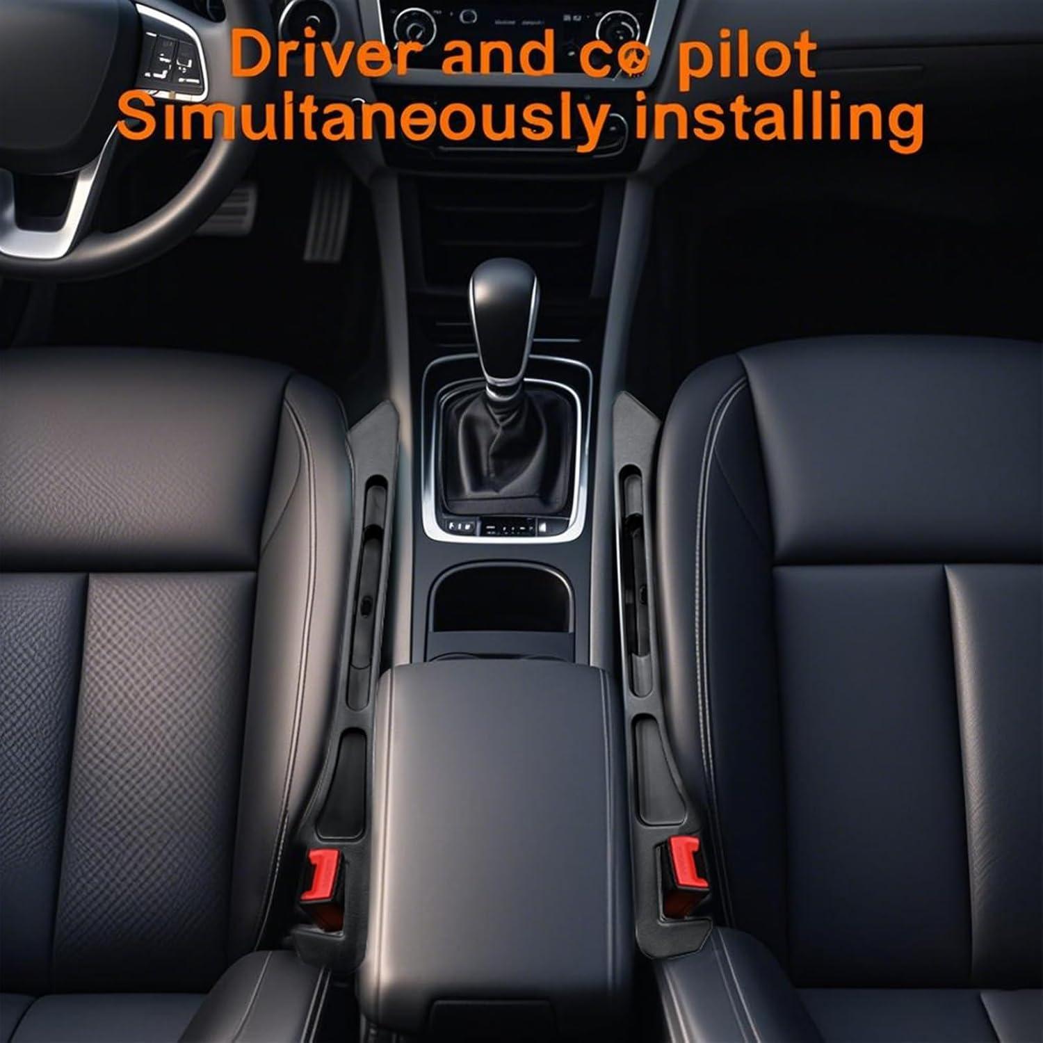 Relleno Espacio entre Asientos 2 Pack Aeloer Negro Universal