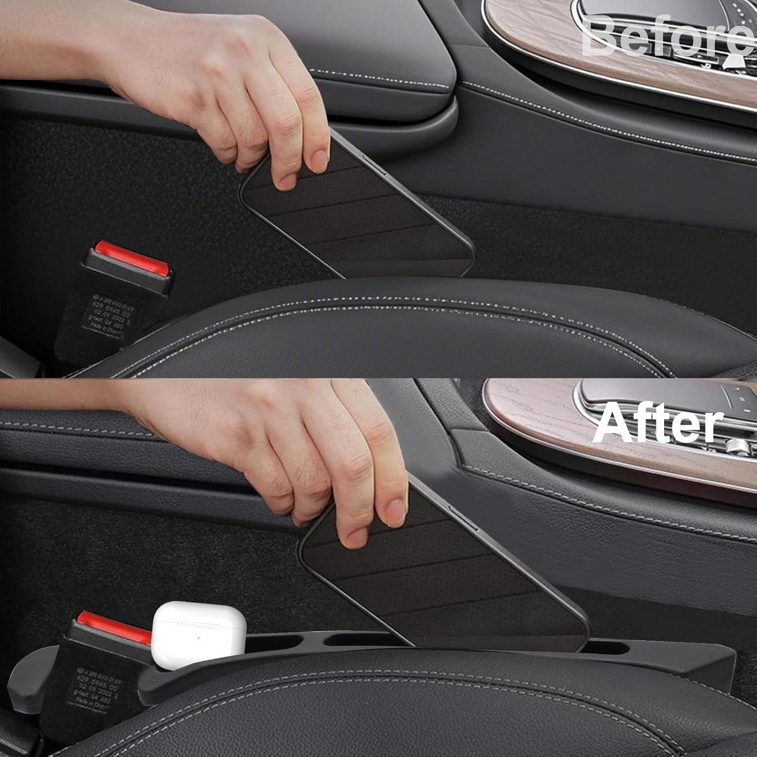 Relleno Espacio entre Asientos 2 Pack Aeloer Negro Universal