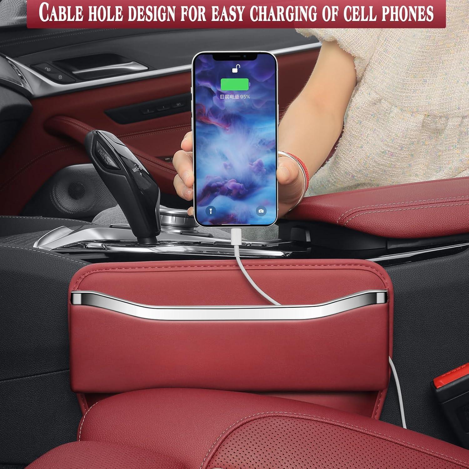 Relleno de Espacio entre Asientos HALOYIVGO - Organizador de Coche Rojo