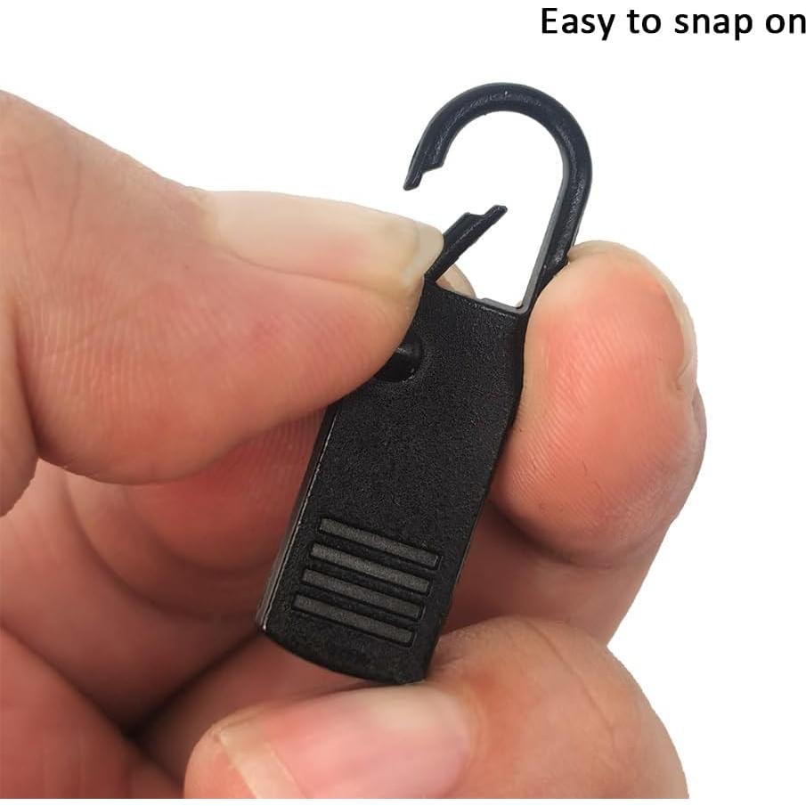 Reemplazo Tiradores de Cremallera Alamic 10 Piezas Negro