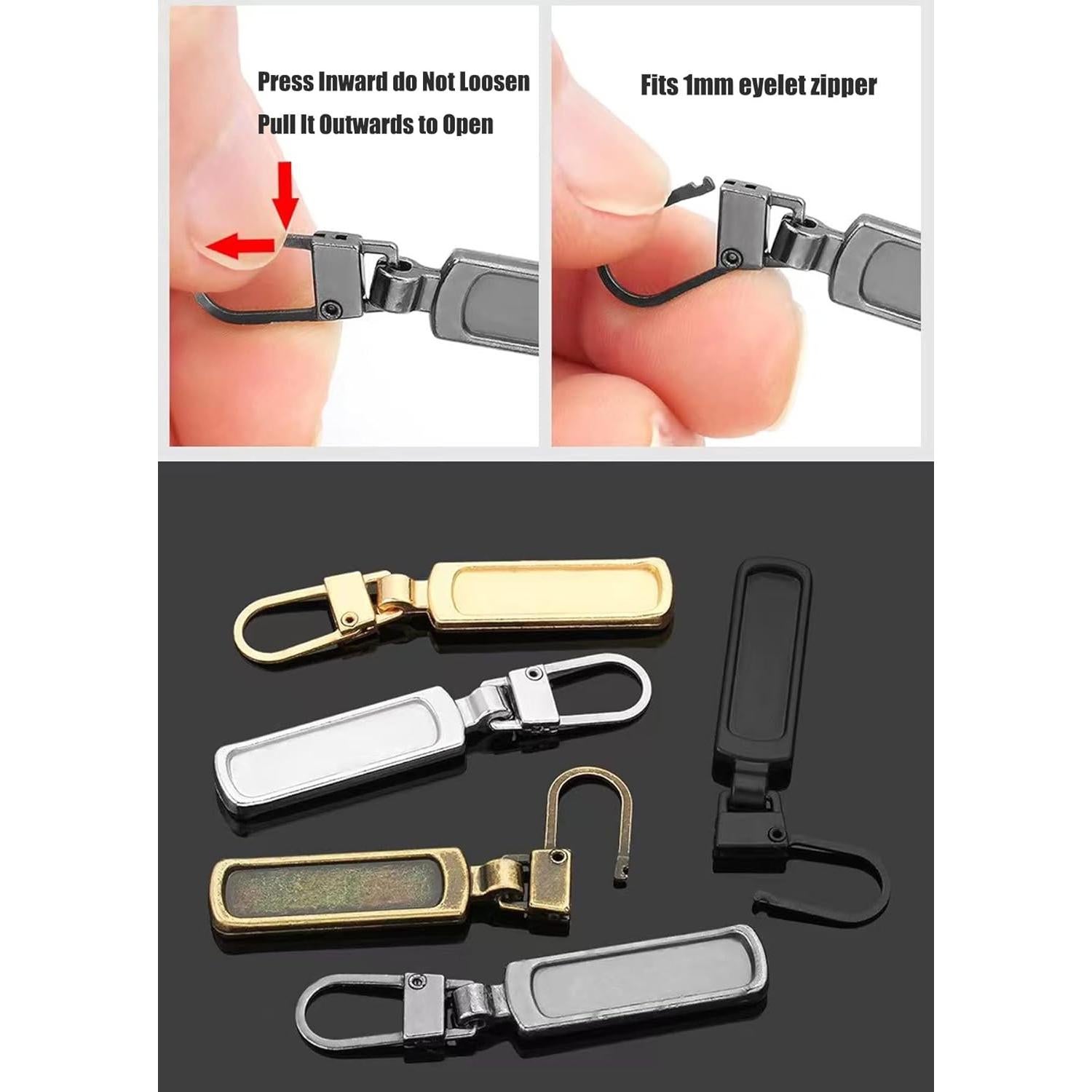 Tiradores de Cremallera YZSFIRM - 10 Piezas Metal Negro