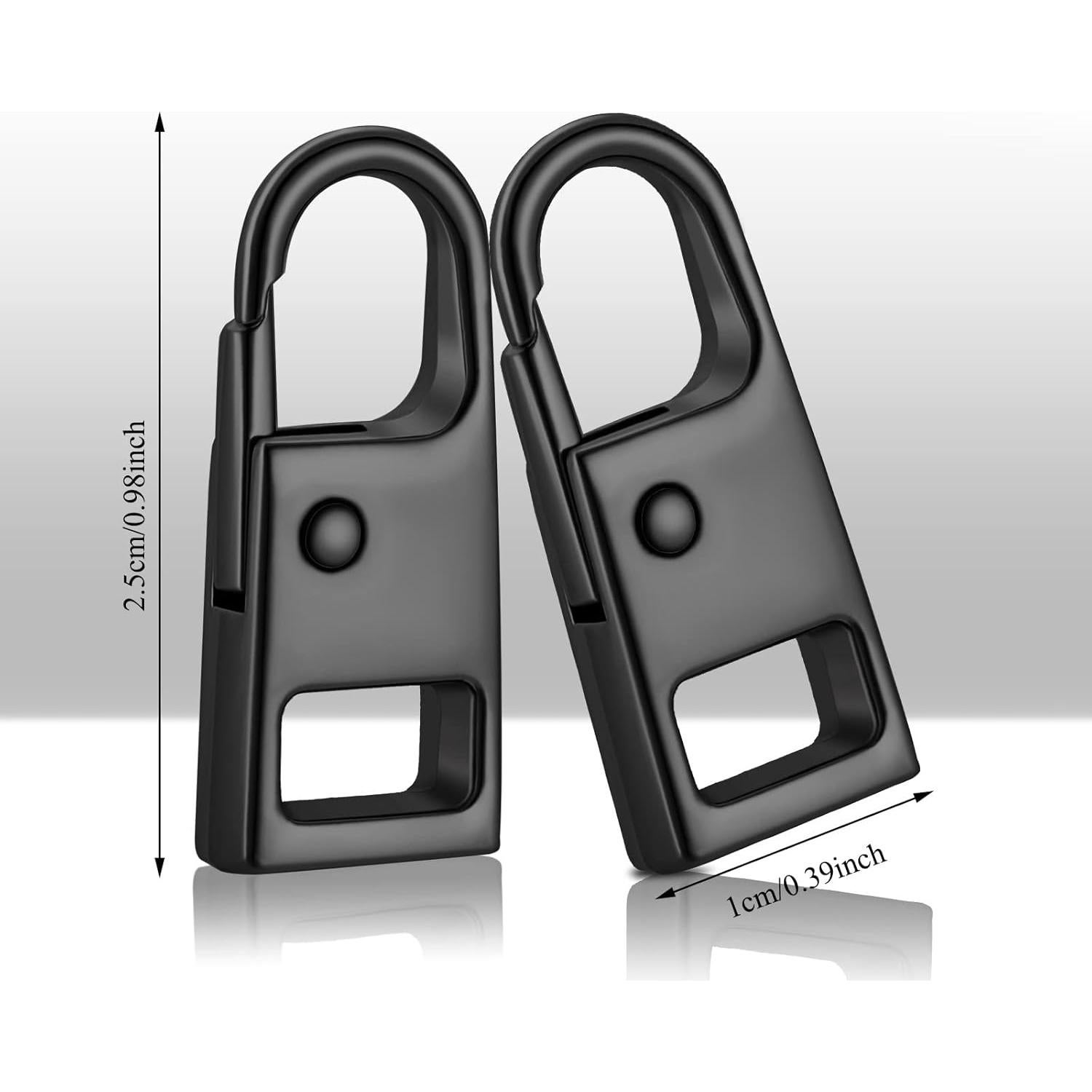 Kit de Reparación de Cremalleras 8 Piezas Metal WILLBOND Negro