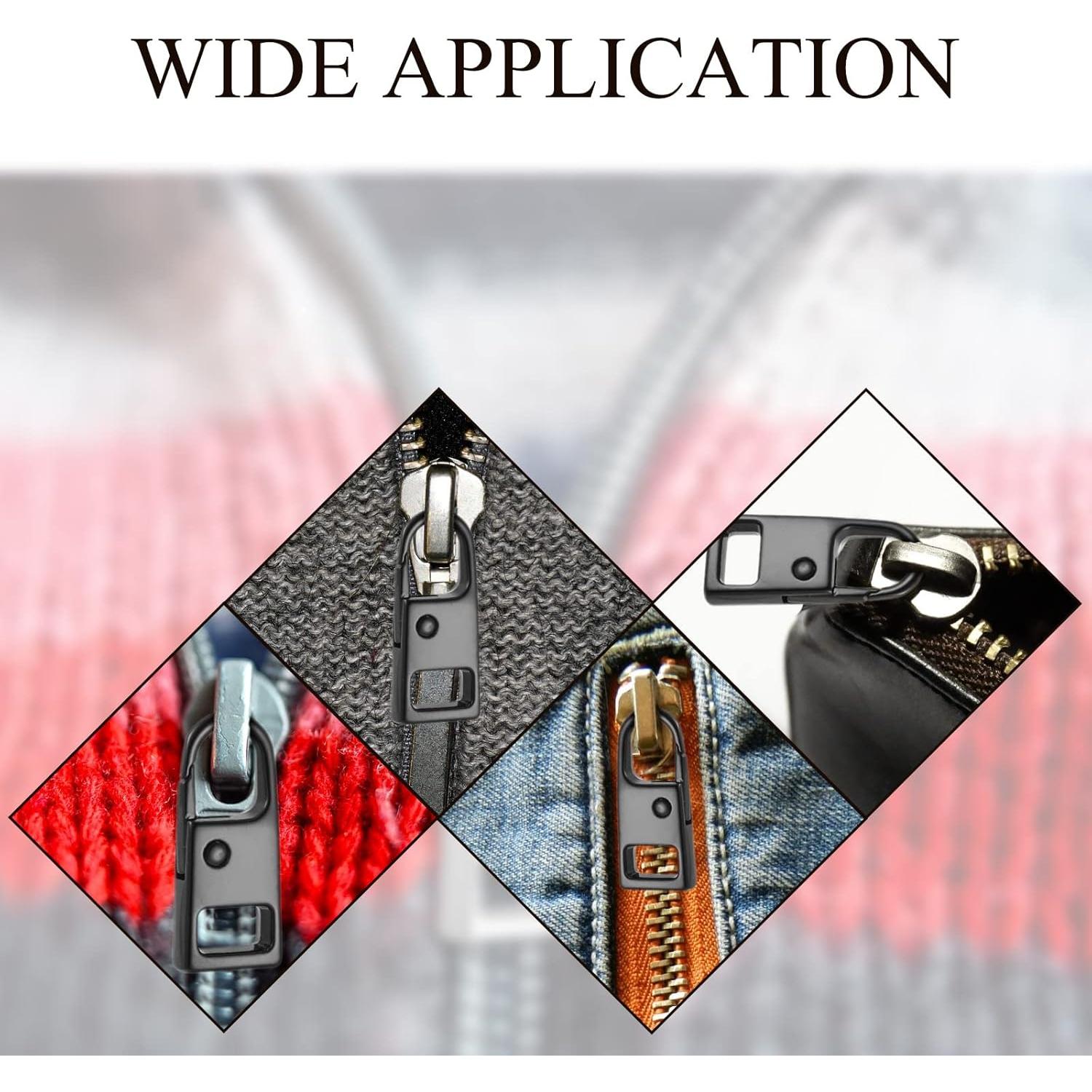 Kit de Reparación de Cremalleras 8 Piezas Metal WILLBOND Negro