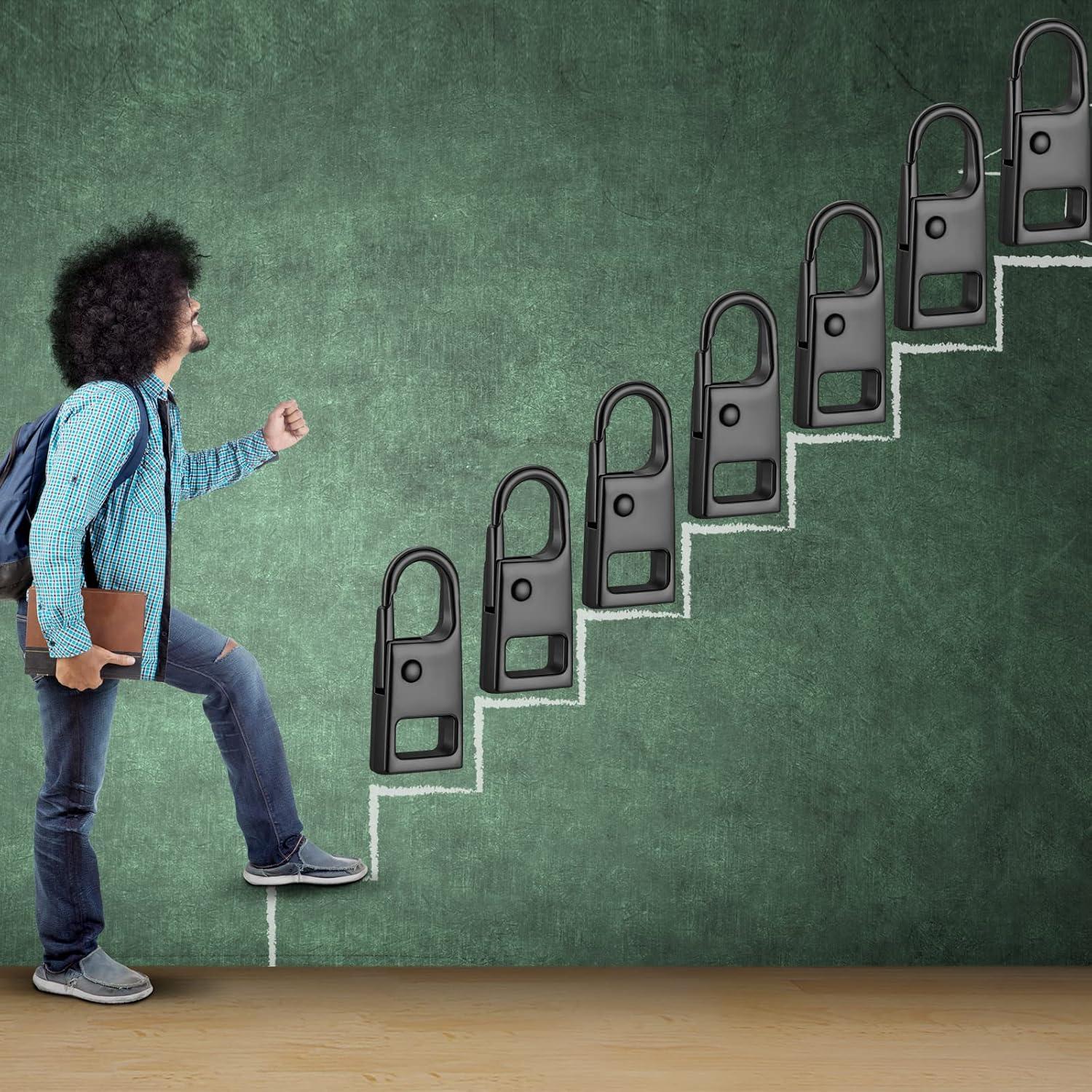 Kit de Reparación de Cremalleras 8 Piezas Metal WILLBOND Negro