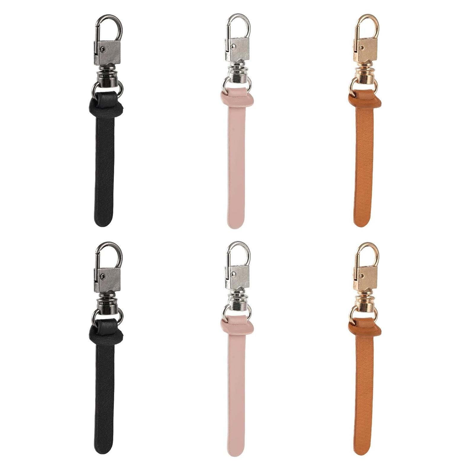 Tiradores de Cremallera Deoward de Cuero - 6 PCS, Multiuso