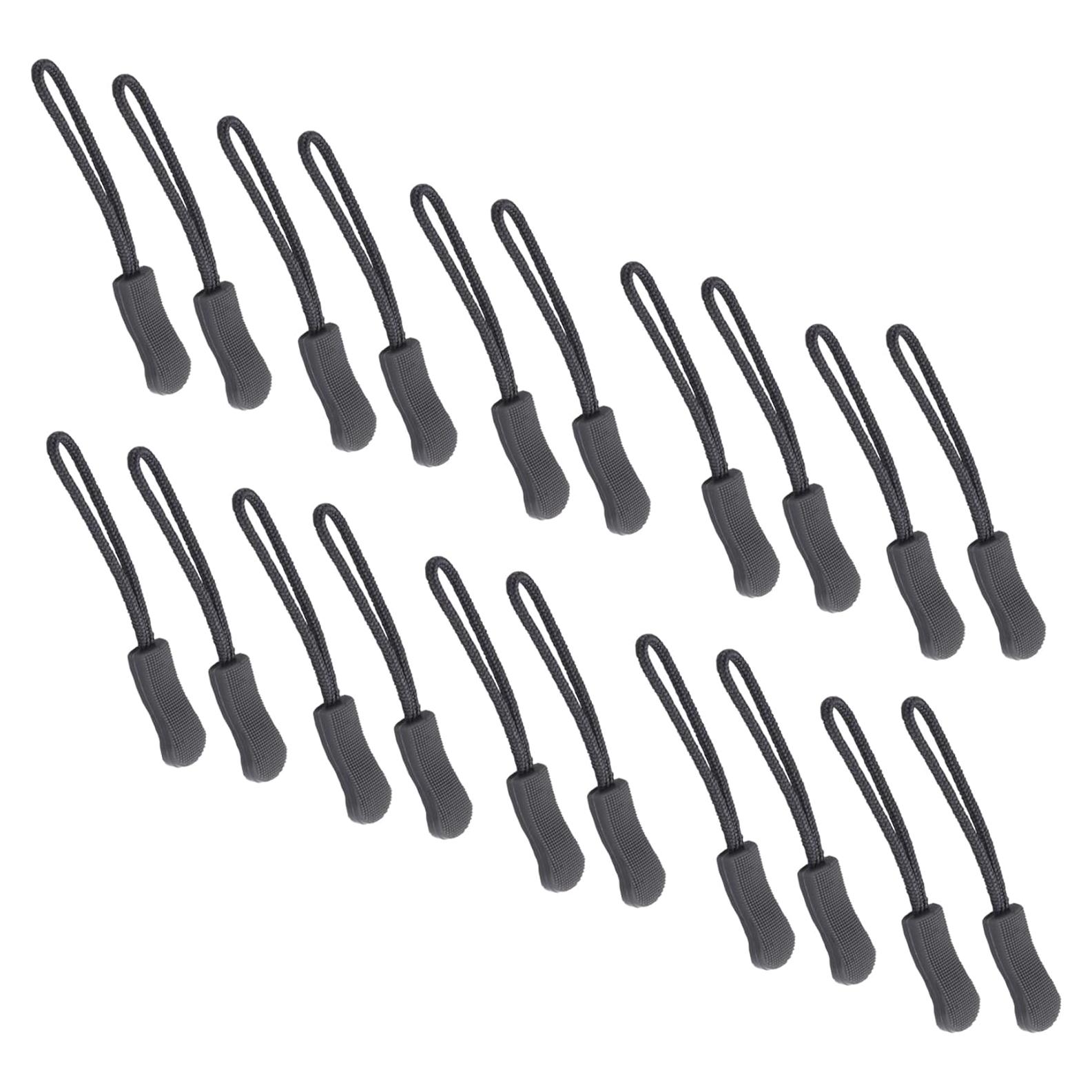 Tiradores de Cremallera JOSDIOX 20PCS Mejorados Gris Oscuro