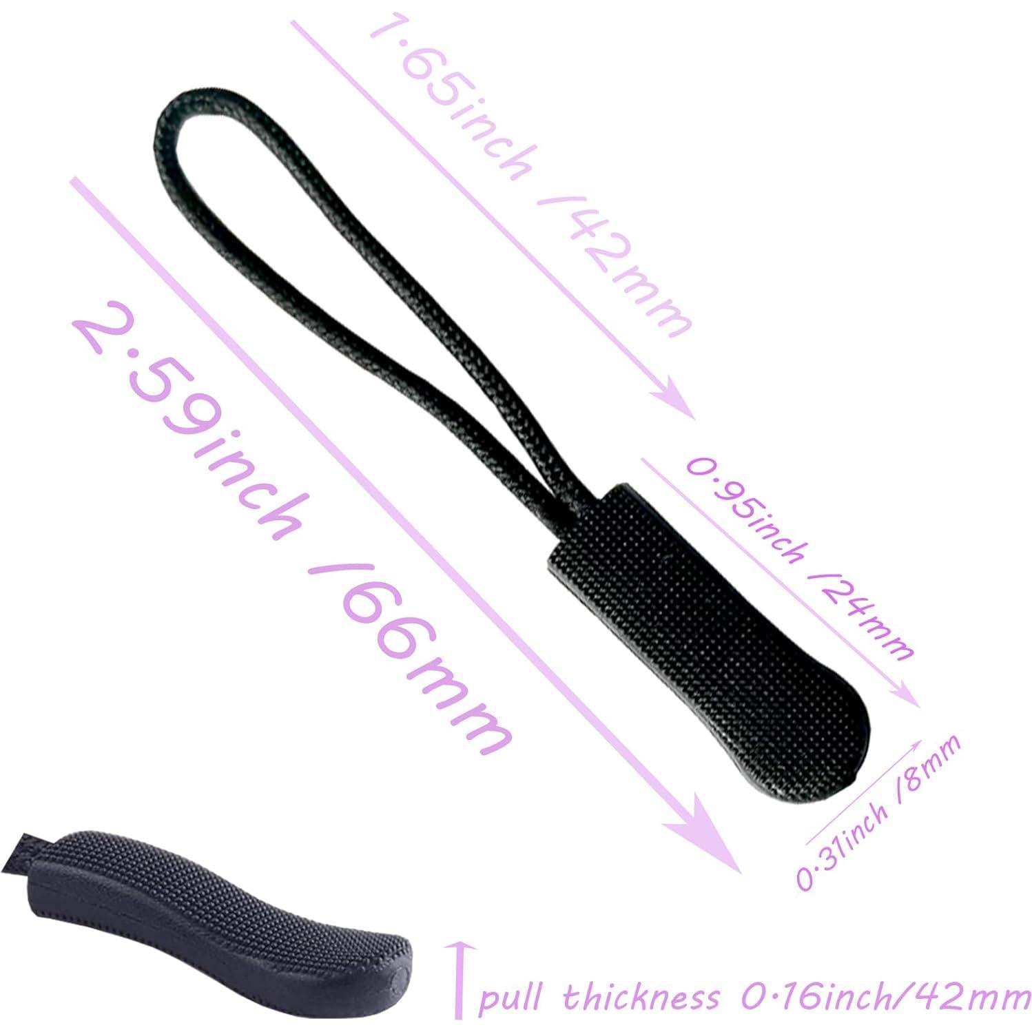 Tiradores de Cremallera JOSDIOX 20PCS Mejorados Gris Oscuro