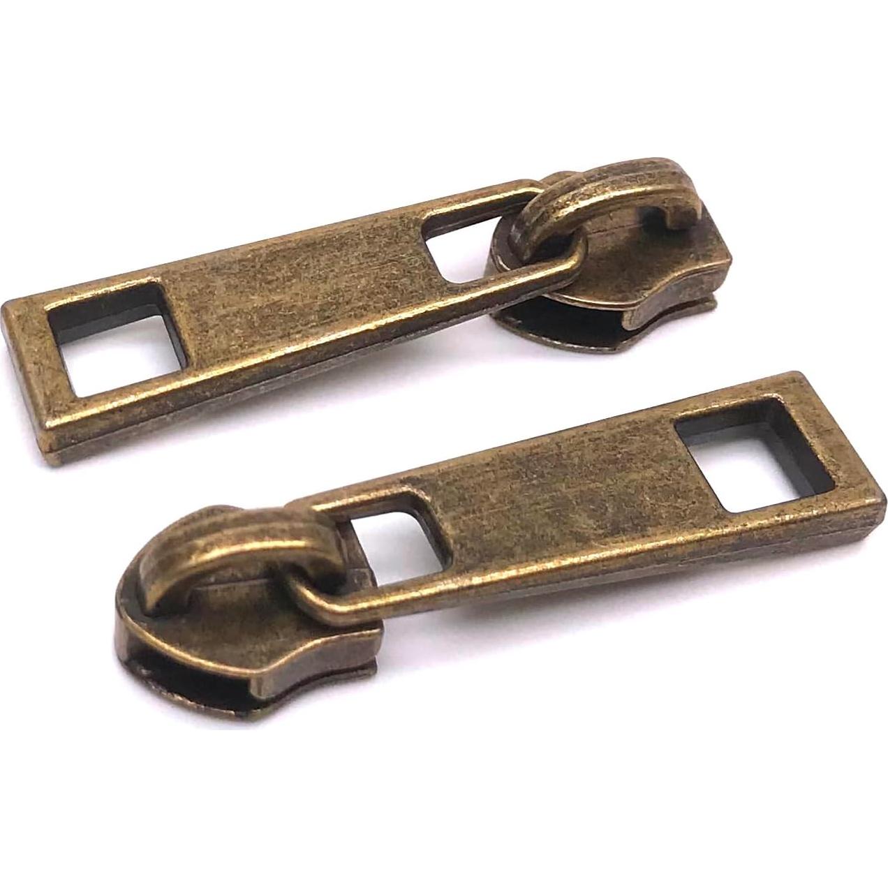 Tiradores de Cremallera KOTAIFA #5 Bronce Antiguo 30 Piezas