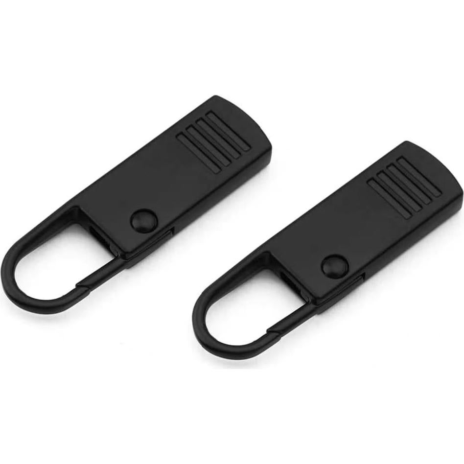Reemplazo Tiradores de Cremallera QLXHBOT 10Pcs Negro