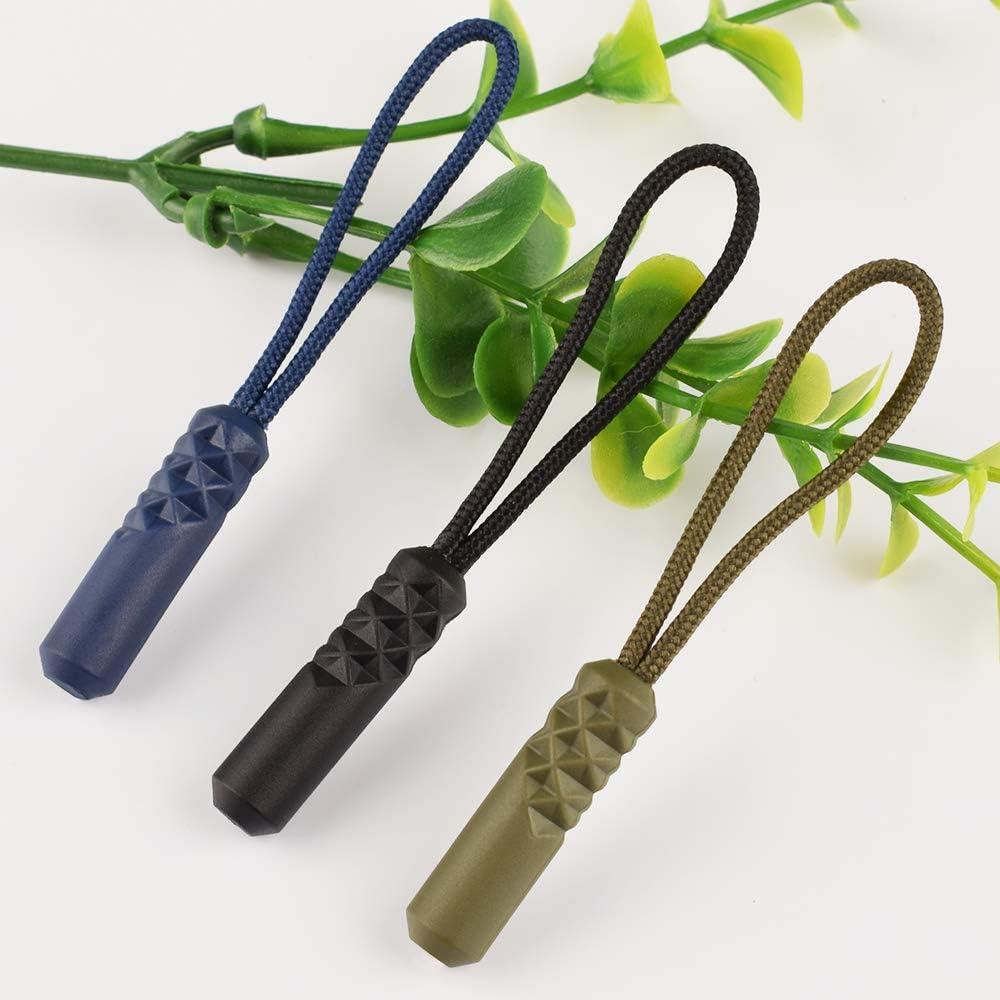 Tiradores de Cremallera CTZD Negro 10 Piezas Antideslizantes