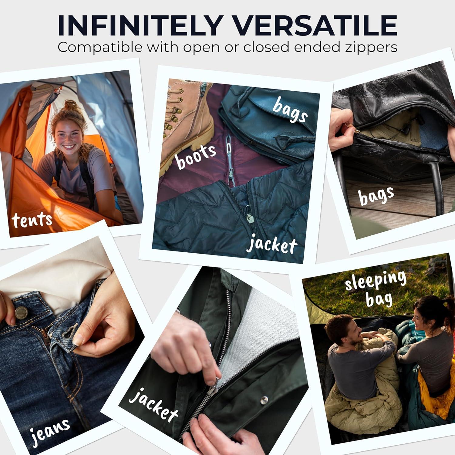 Reemplazo ZlideOn para Cremallera Metálica Negra - Tamaño L