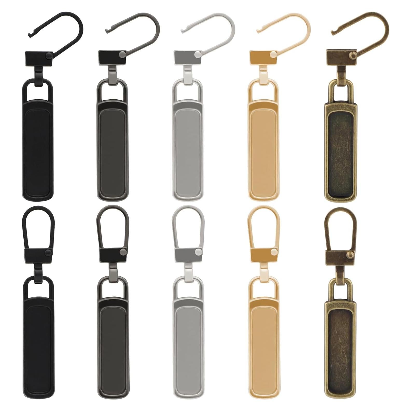 Tiradores de Cremallera FENGWANGLI 10 Piezas Metal 5 Colores