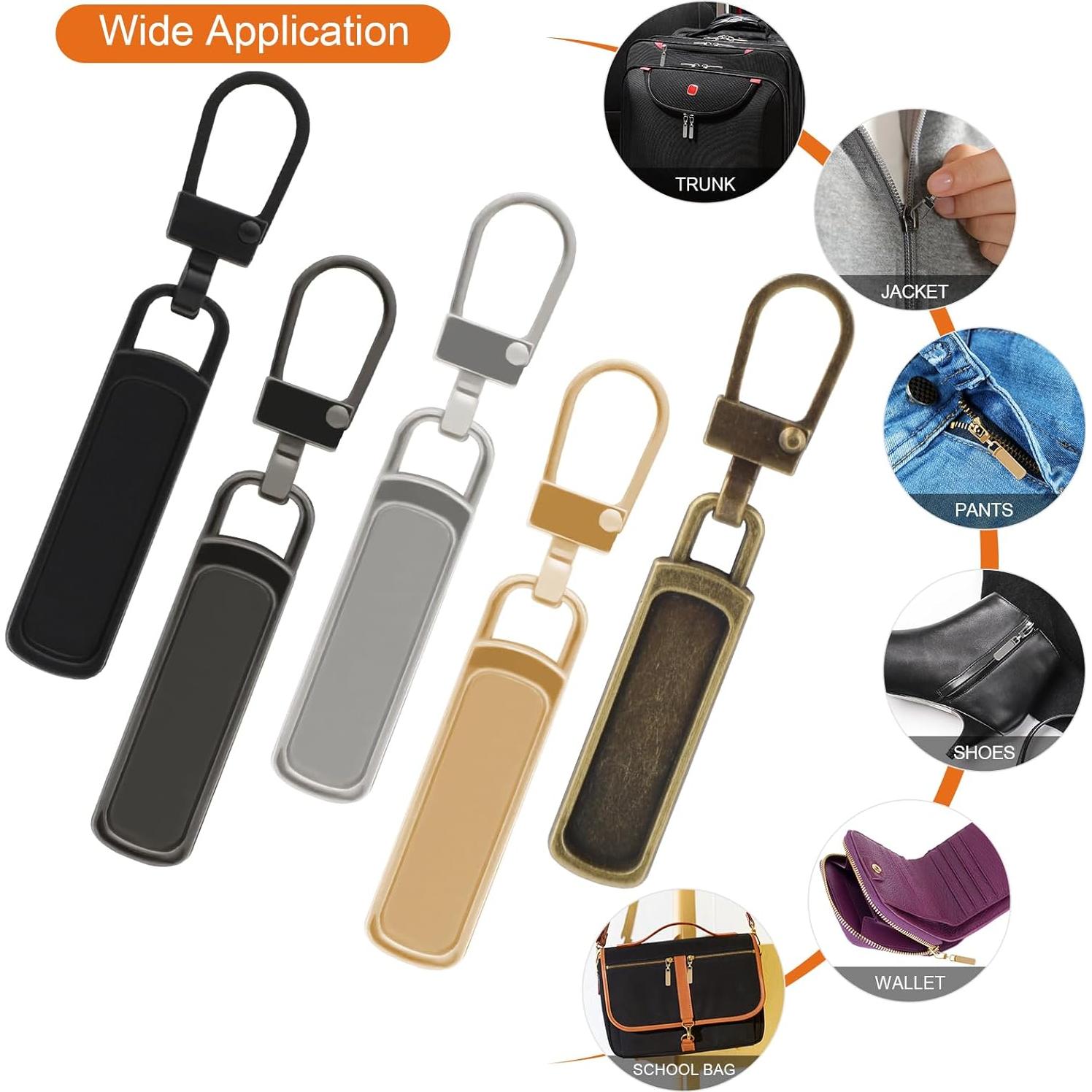 Tiradores de Cremallera FENGWANGLI 10 Piezas Metal 5 Colores