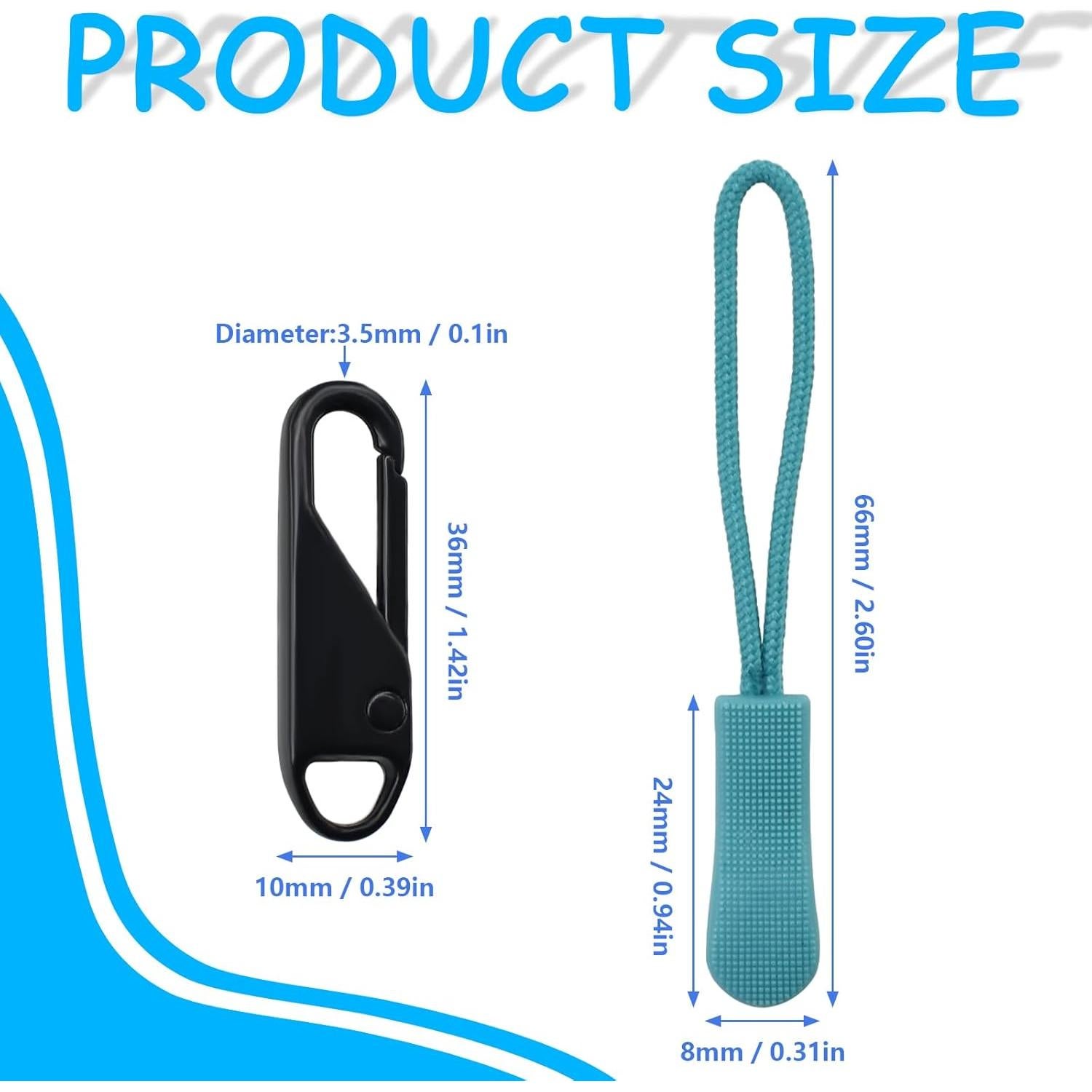 Kit de Reemplazo de Tiradores de Cremallera BDS-HOME 28 Piezas