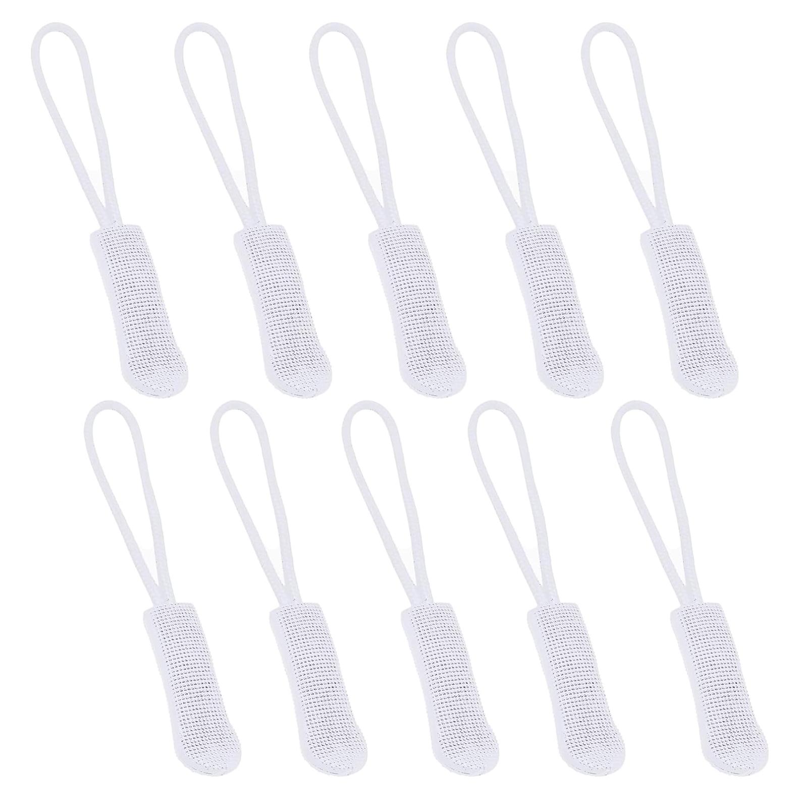 10 Pcs Tiradores de Cremallera Fbshicung Blanco 65mm