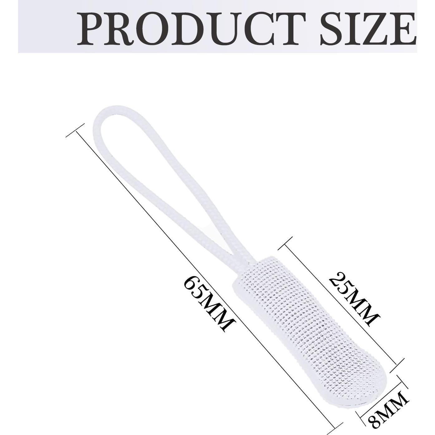 10 Pcs Tiradores de Cremallera Fbshicung Blanco 65mm