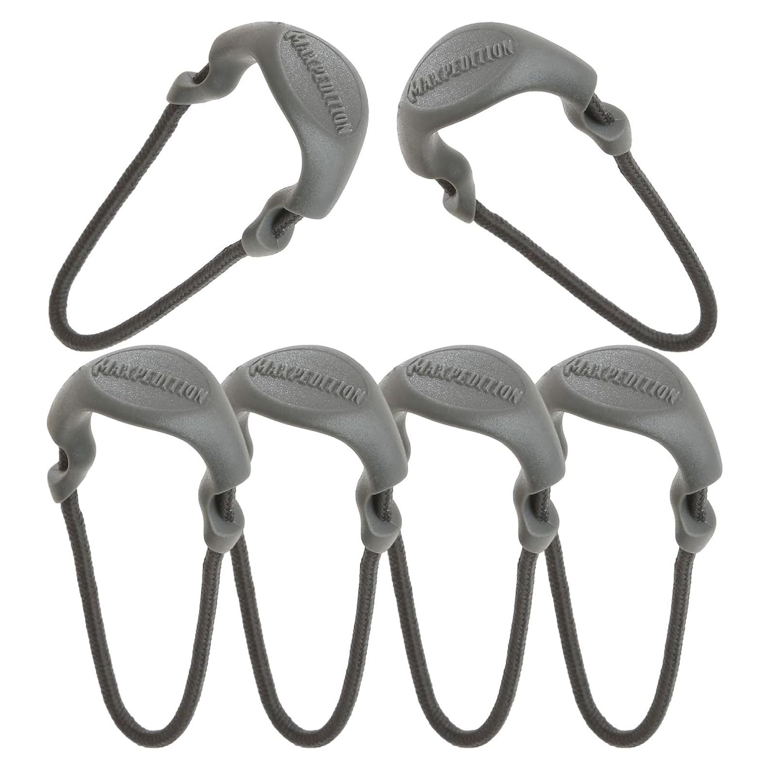 Tiradores de Cremallera MAXPEDITION PZL Grande Gris - Paquete de 6