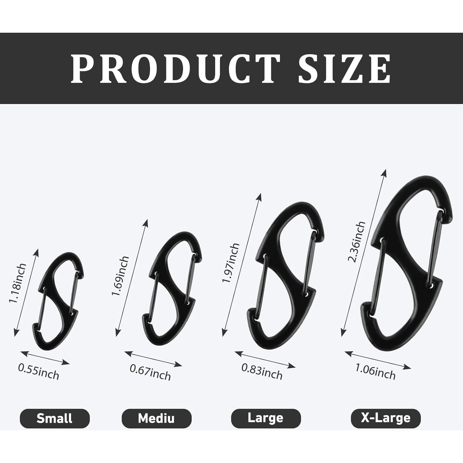 Cierres de Cremallera Antirrobo FENGWANGLI 20 Pcs Negro