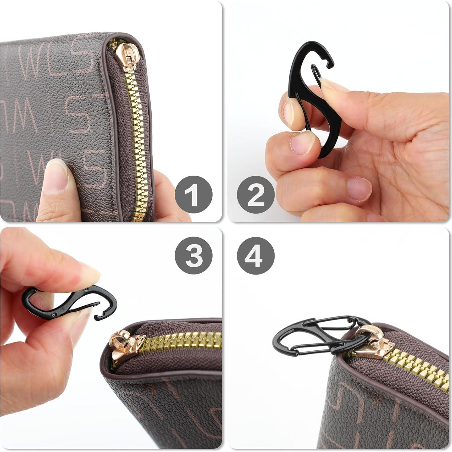 Cierres de Cremallera Antirrobo FENGWANGLI 20 Pcs Negro