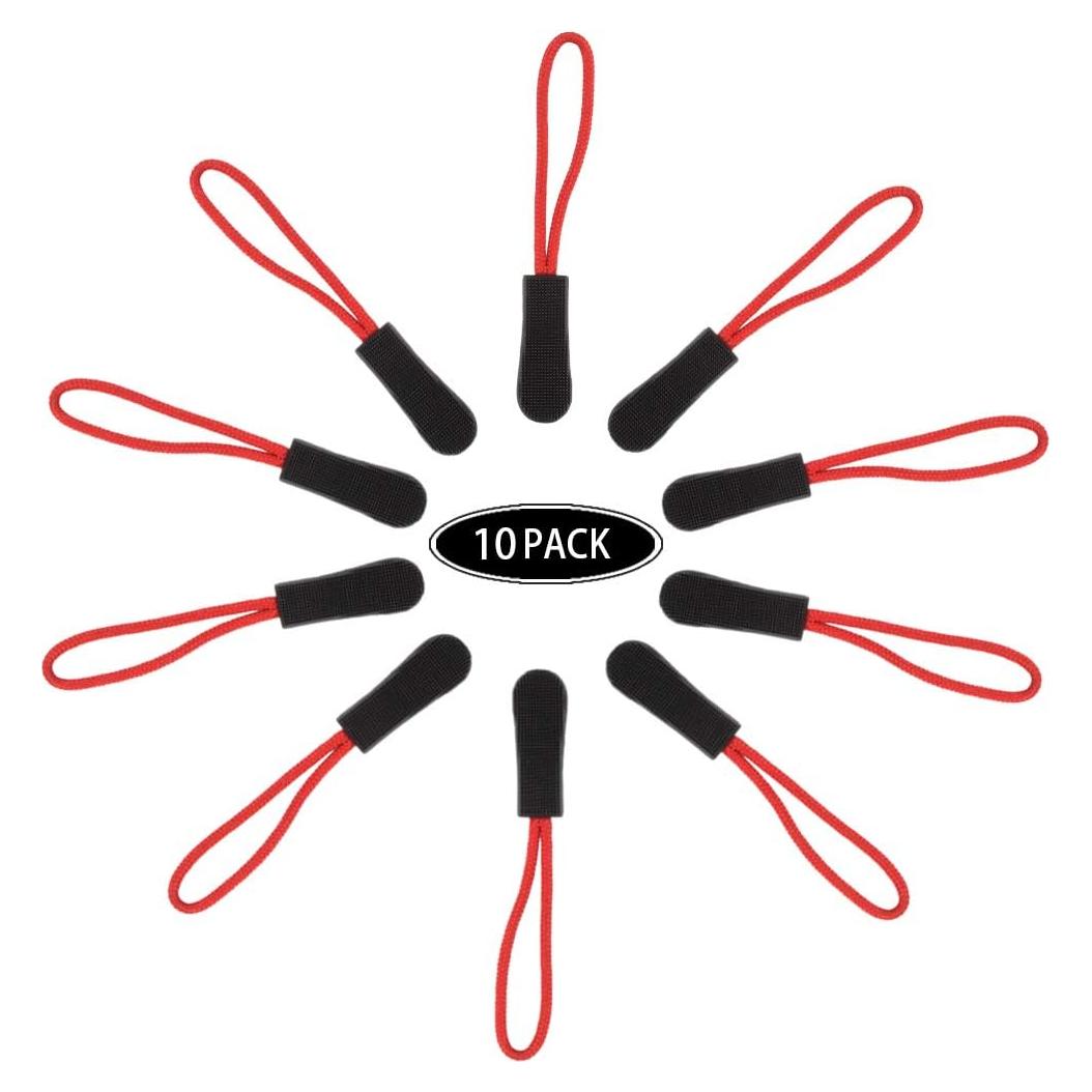 Tiradores de Cremallera CTZD 10 Piezas Nylon Antideslizante