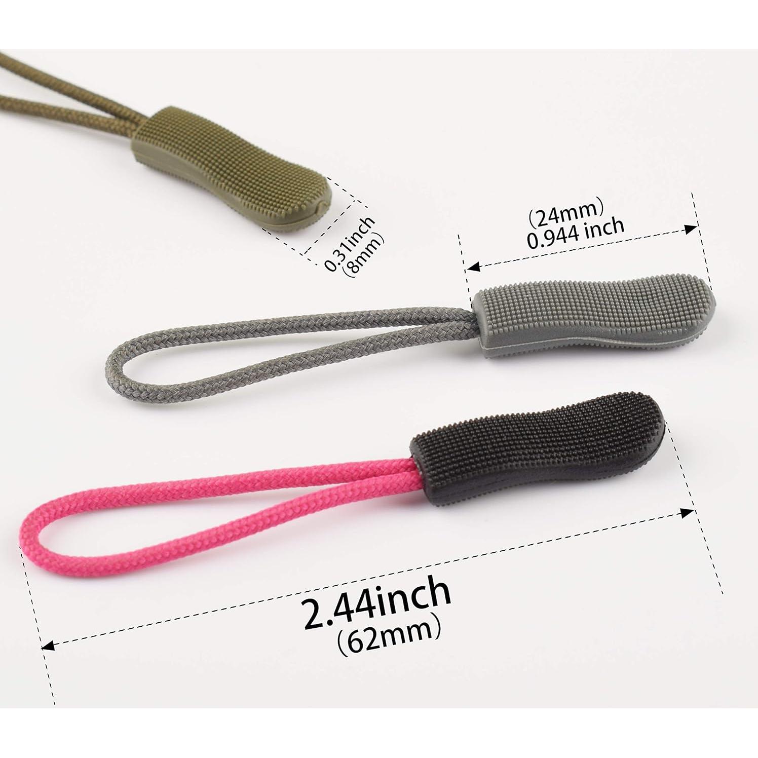 Tiradores de Cremallera CTZD 10 Piezas Nylon Antideslizante