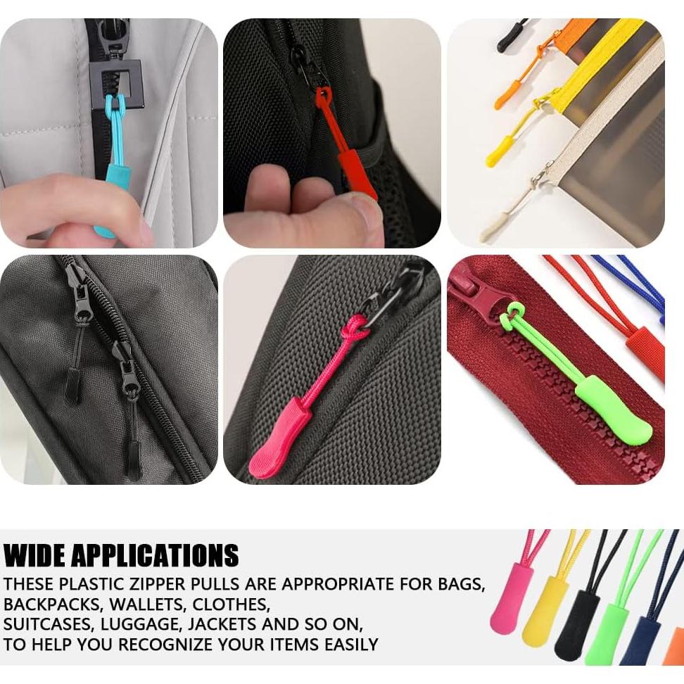 120 Tiradores de Cremallera HDST-HOME Nylon Multicolor 65mm