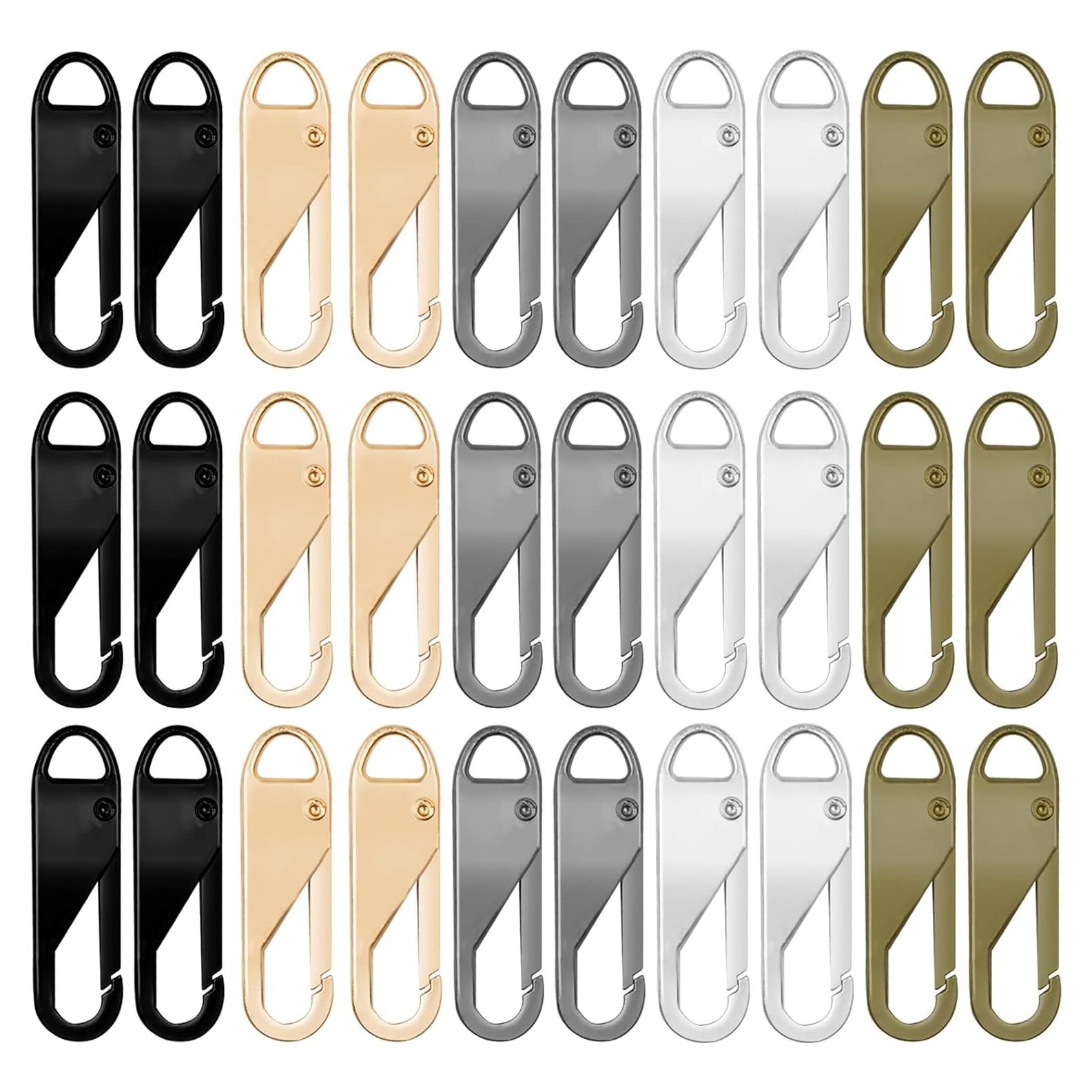Kit de 30 Tiradores de Cremallera Metal ZGQHZR - 5 Colores