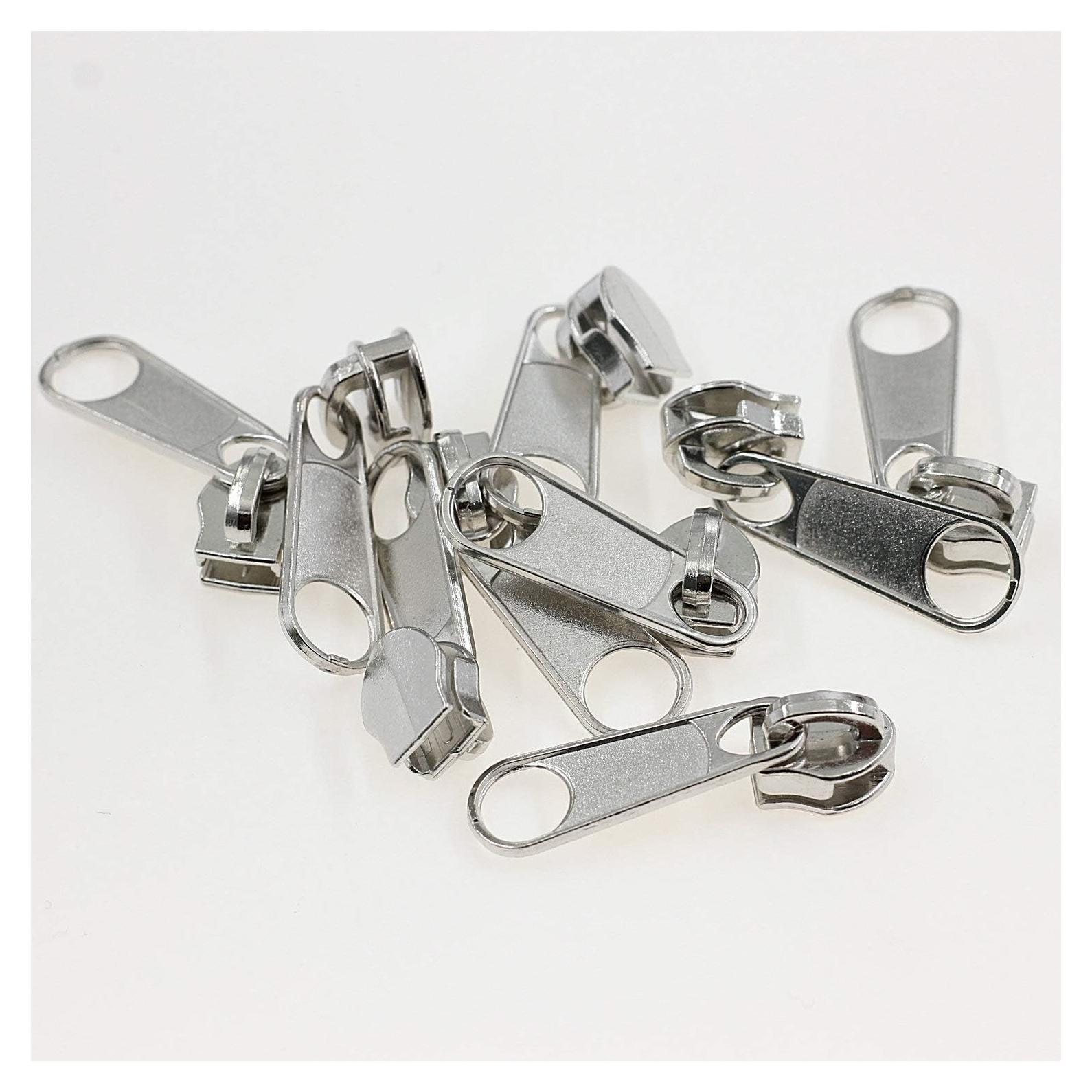 Tiradores Plateados Brillantes Leekayer 50PCS #5 Cremallera