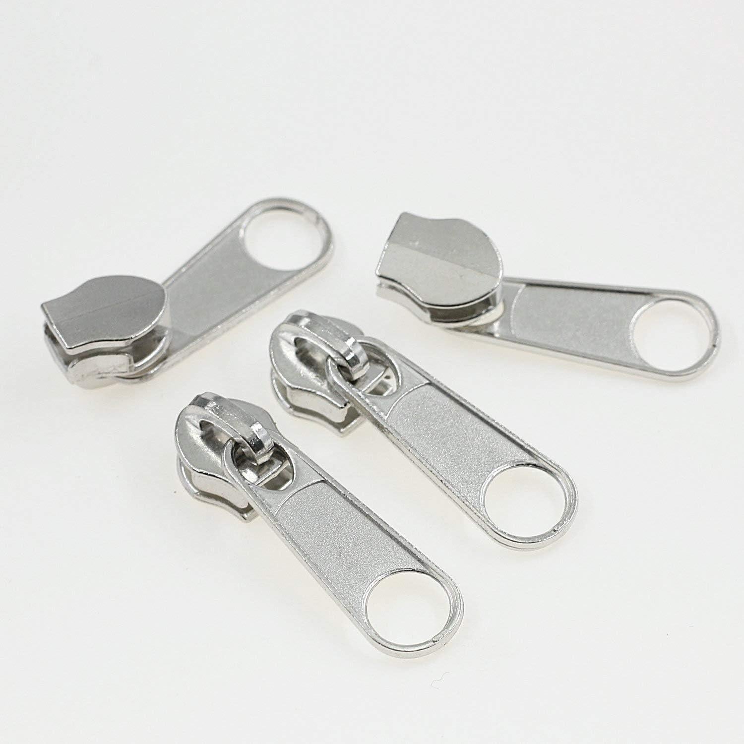 Tiradores Plateados Brillantes Leekayer 50PCS #5 Cremallera