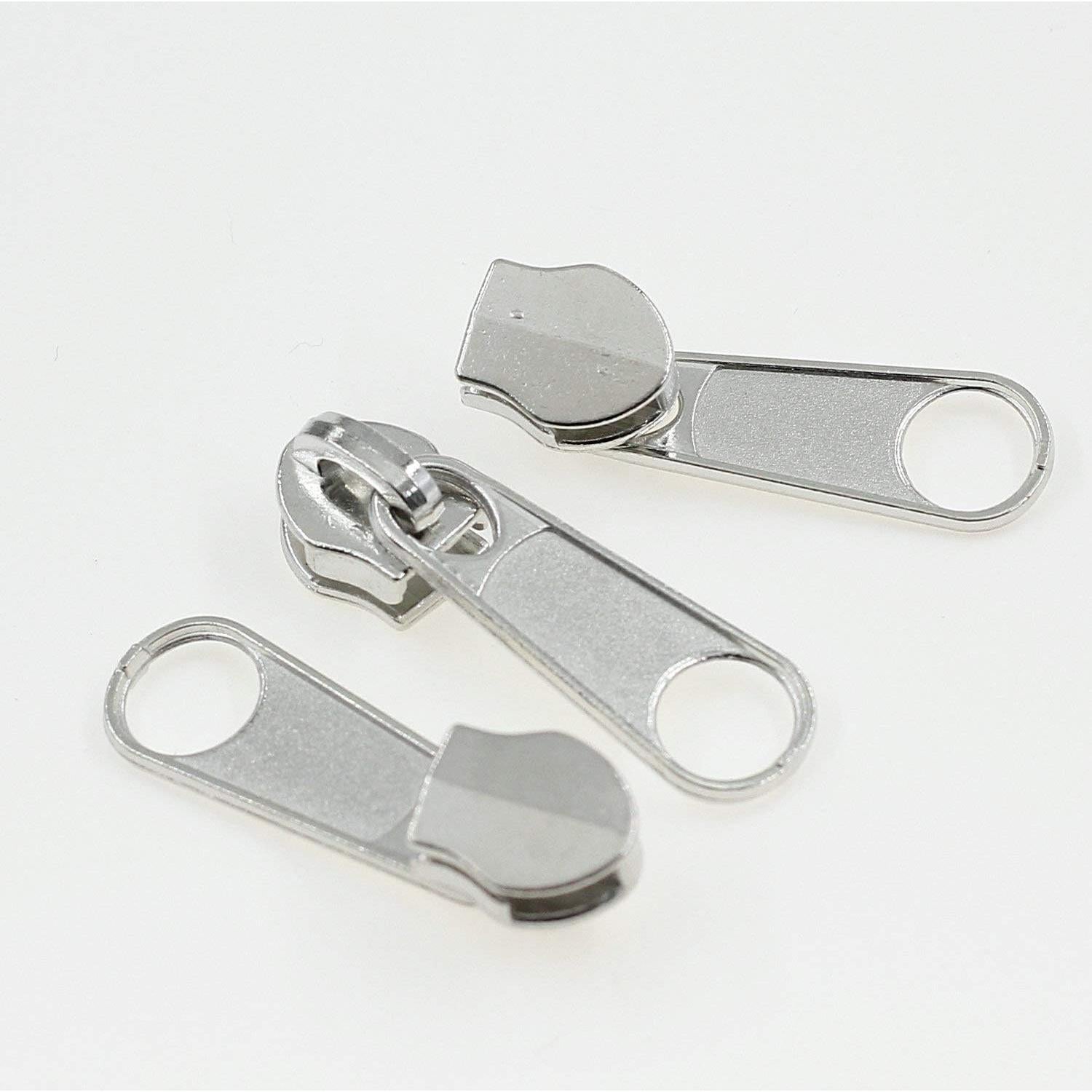 Tiradores Plateados Brillantes Leekayer 50PCS #5 Cremallera