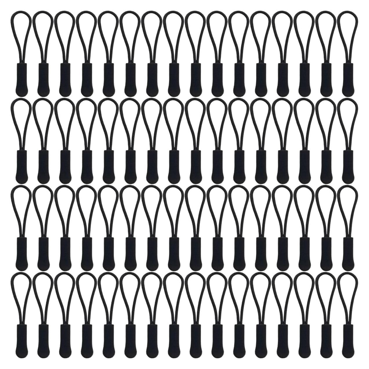 Tiradores de Cremallera TIHOOD 100PCS Negro Antideslizante