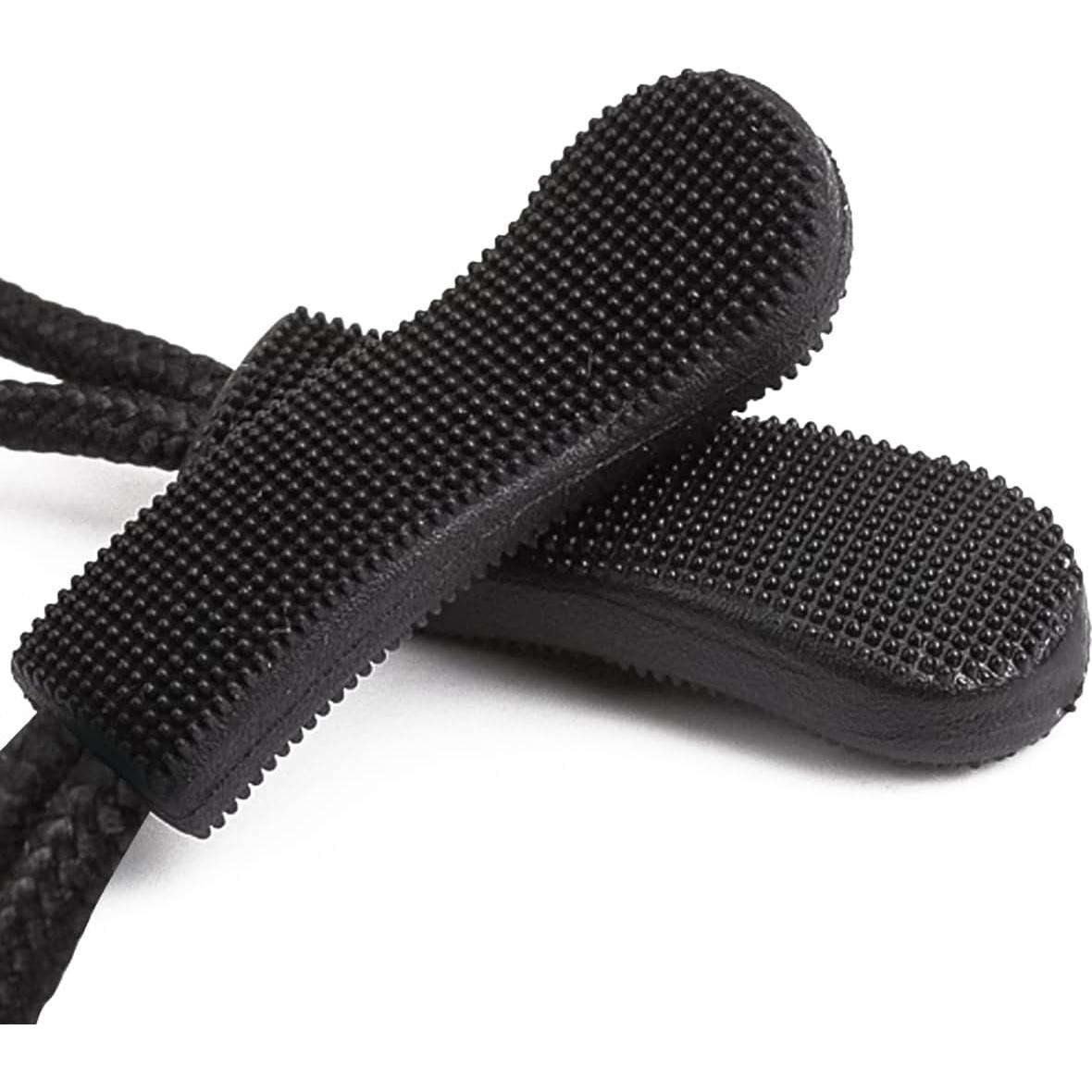 Tiradores de Cremallera TIHOOD 100PCS Negro Antideslizante