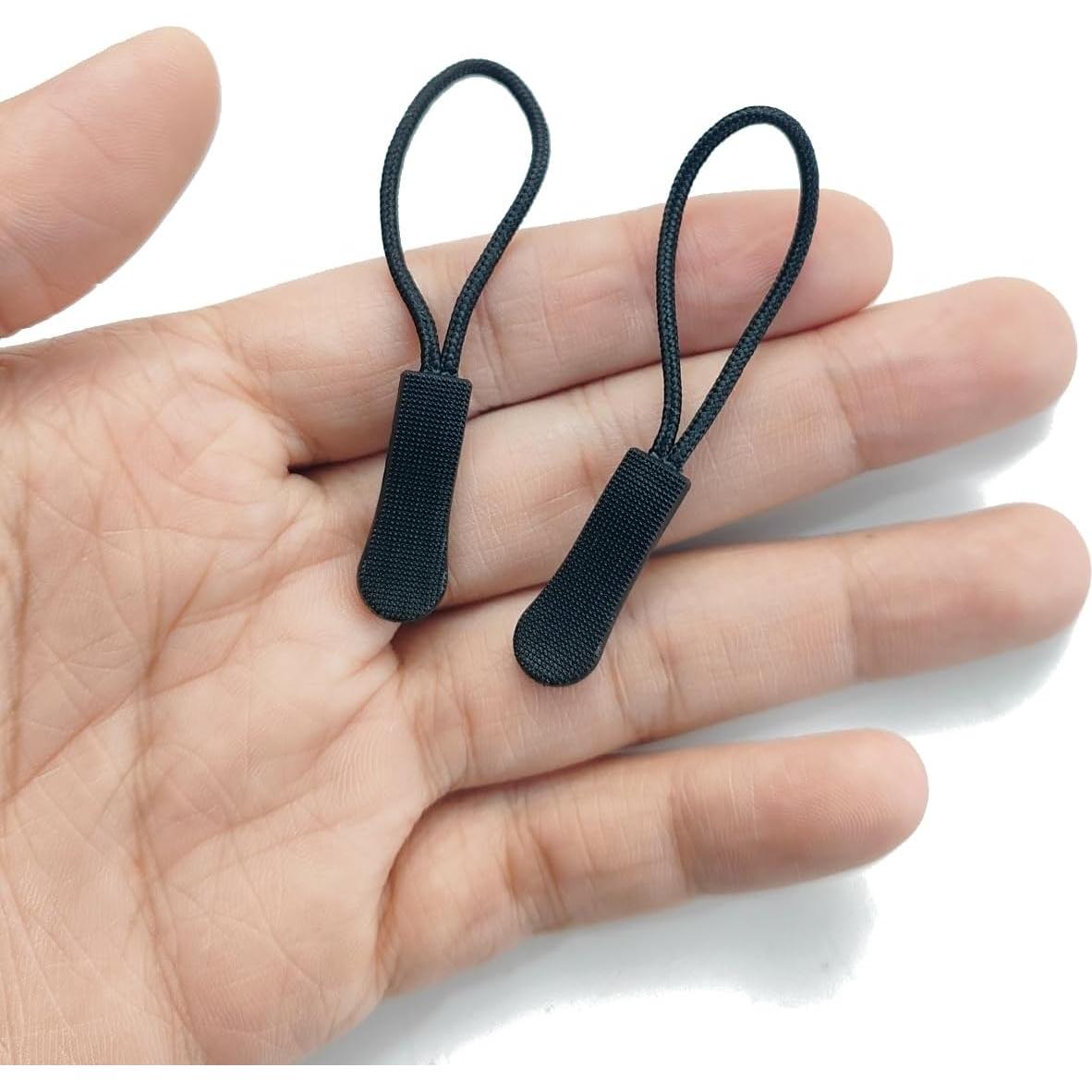 Tiradores de Cremallera TIHOOD 100PCS Negro Antideslizante