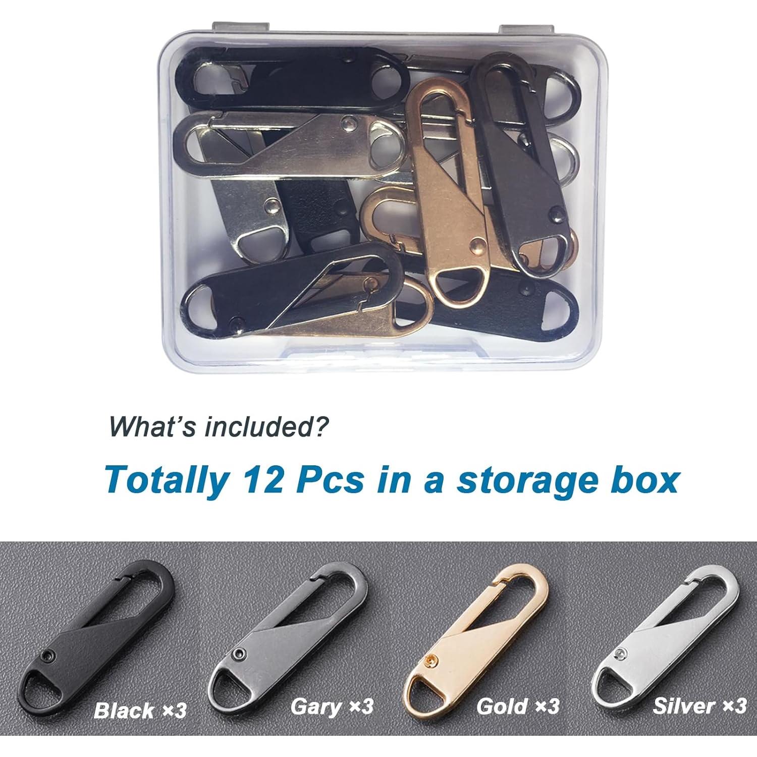 12 Tiradores de Cremallera OYNUO Metal Mejorado 3.56cm