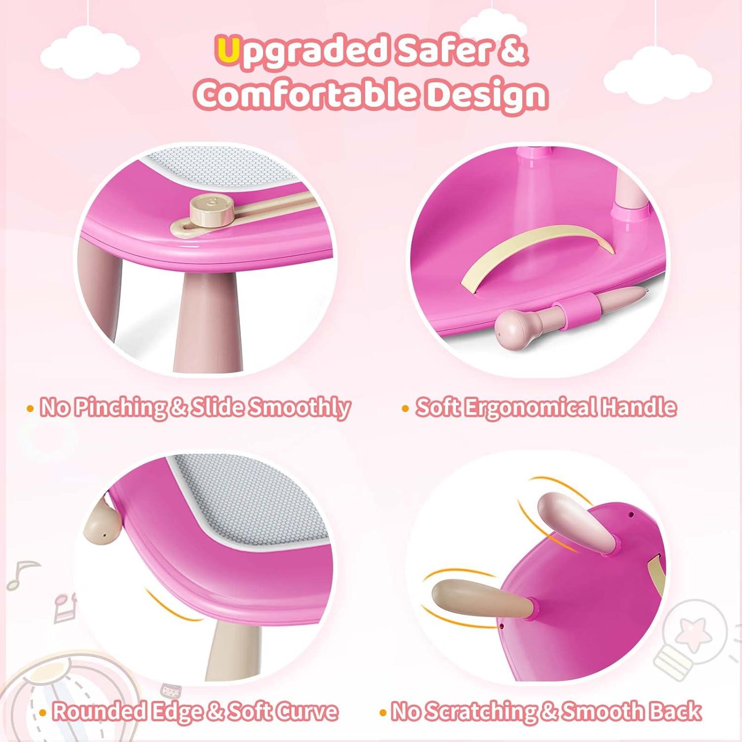 Tablero de Dibujo Magnético Kikidex Rosa 31.85x27.69cm