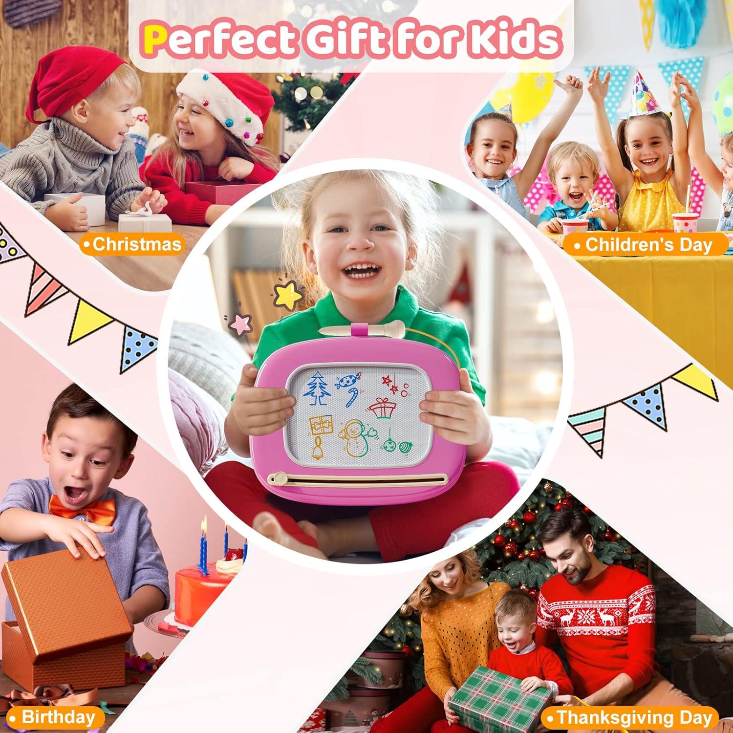 Tablero de Dibujo Magnético Kikidex Rosa 31.85x27.69cm