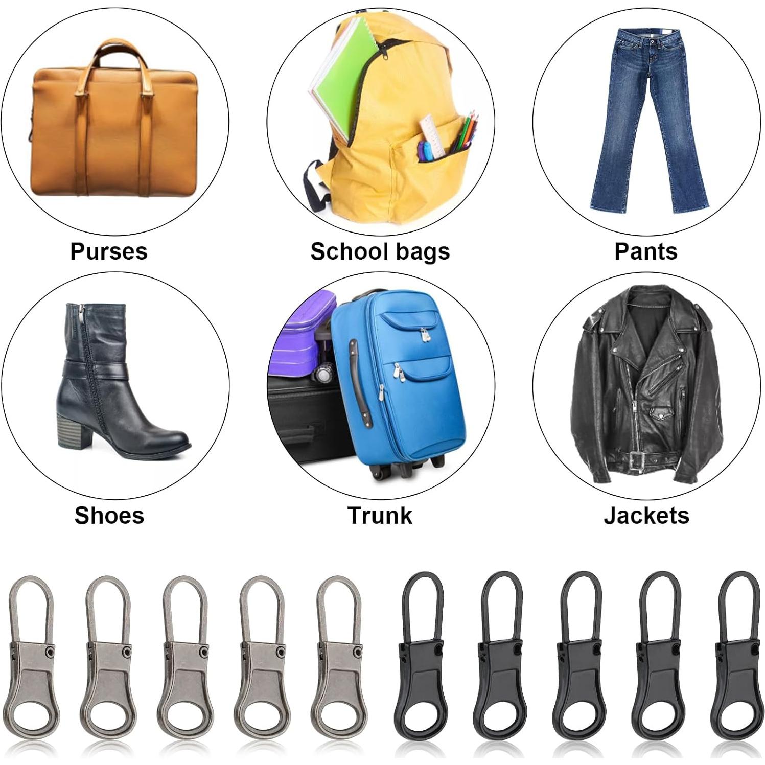 10 Piezas Tiradores de Cremallera Desmontables Ouligay