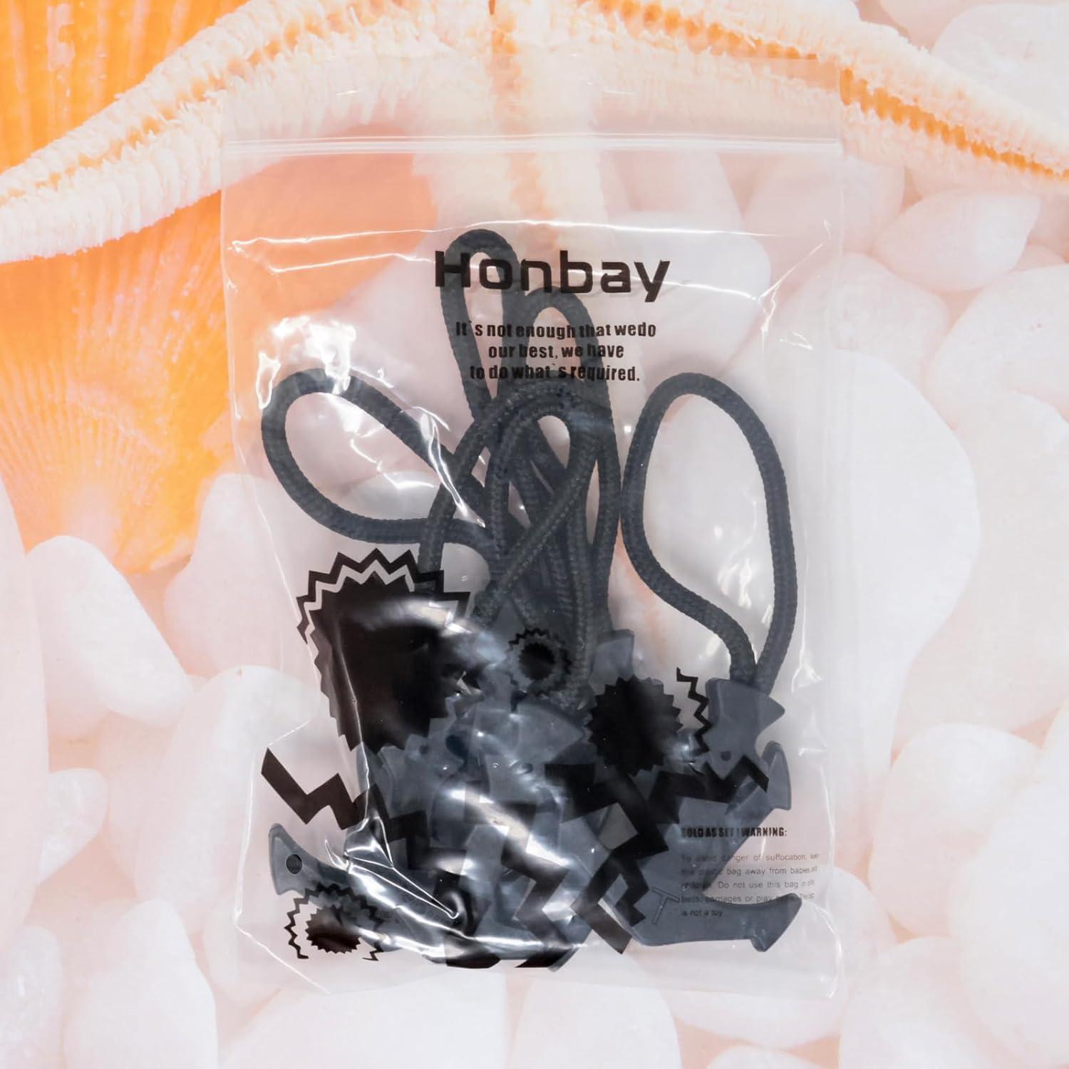 Tiradores de Cremallera Honbay 6PCS Nylon Ancla Negro