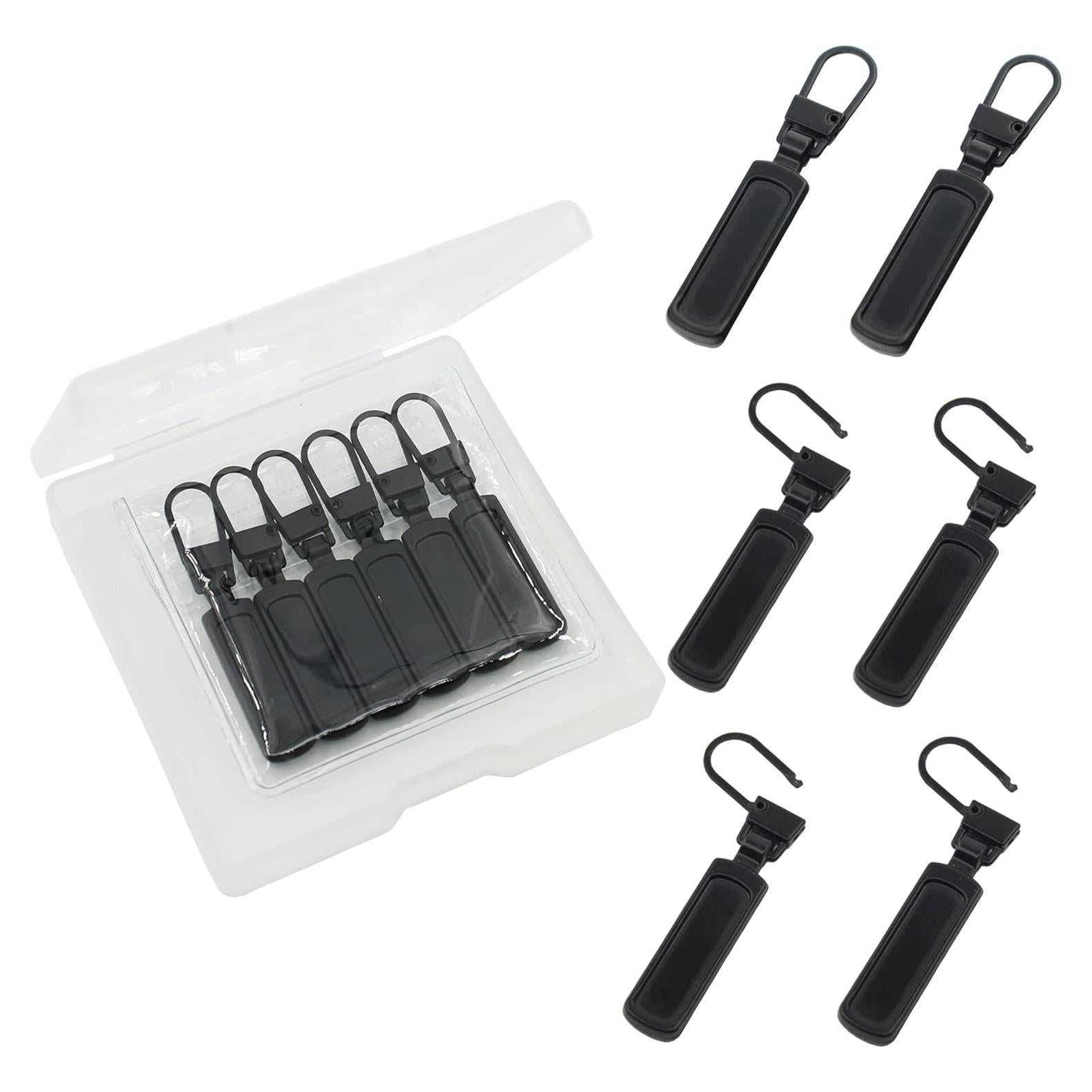 Kit de 6 Tiradores de Cremallera SINCCO Metal Negro Universal