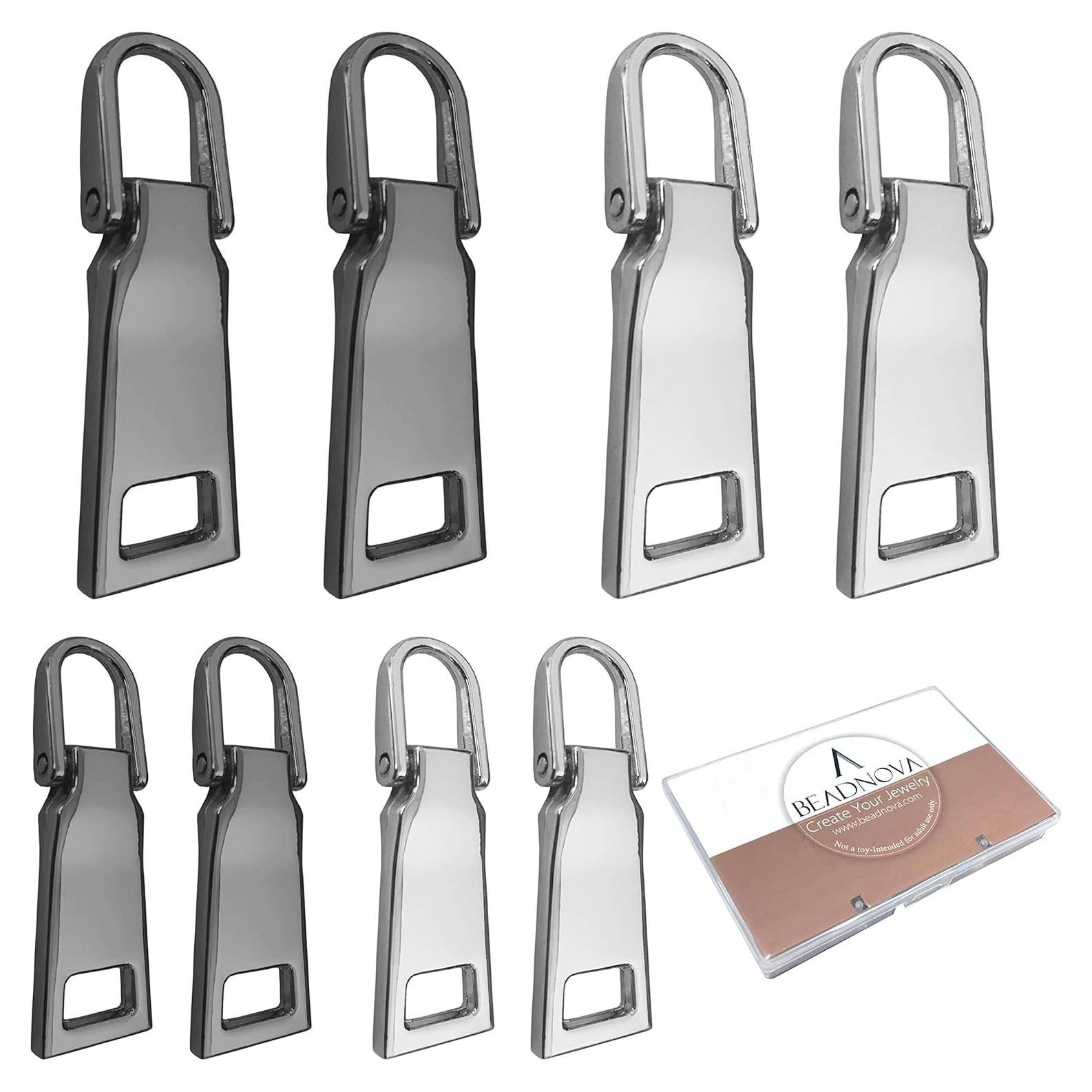 Tiradores de Cremallera Metálicos BEADNOVA 8 Piezas #3 y #5