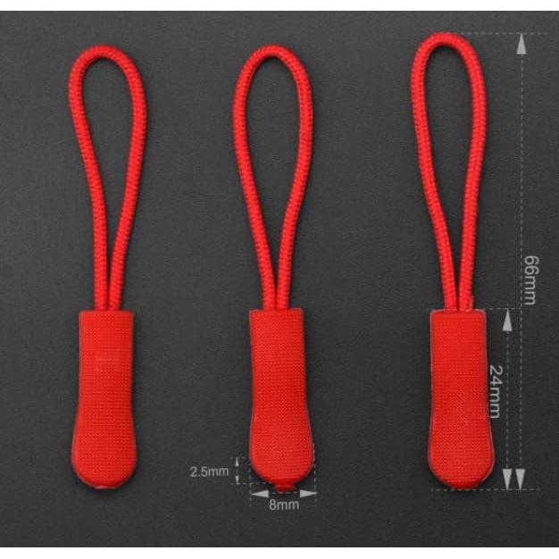 20 Tiradores de Cremallera Duraderos ASEANAO Lima 6.6x0.8cm