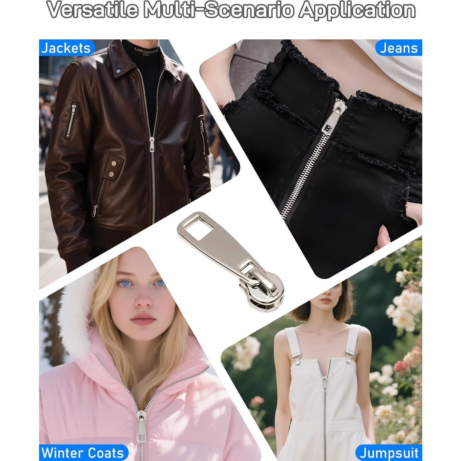 Kit de Reparación de Cremallera JulaZenith 8# Plata